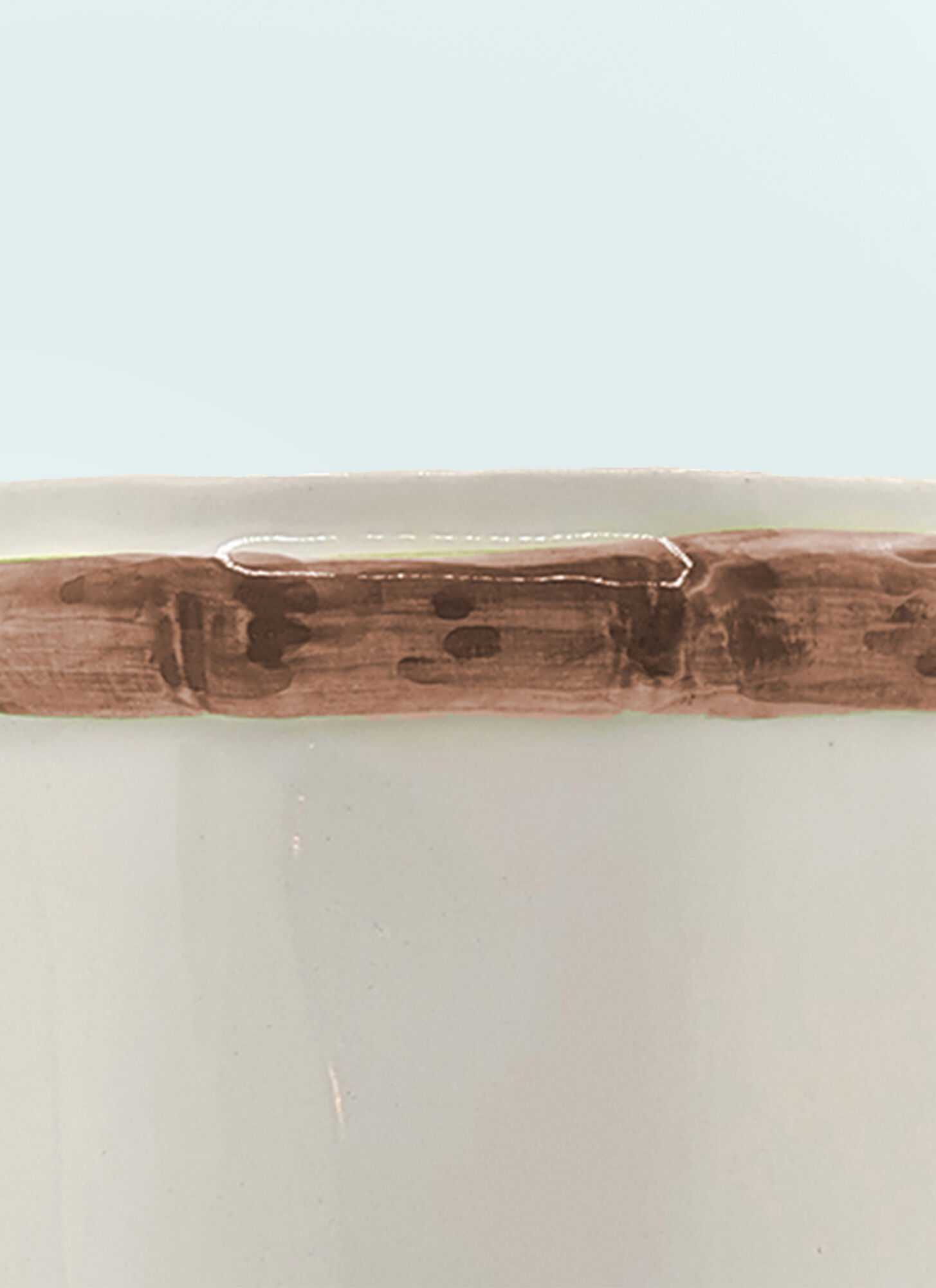  Les-ottomans Les-ottomans Set Of Two Bamboo Mugs -  Tea & Coffee White One Size 