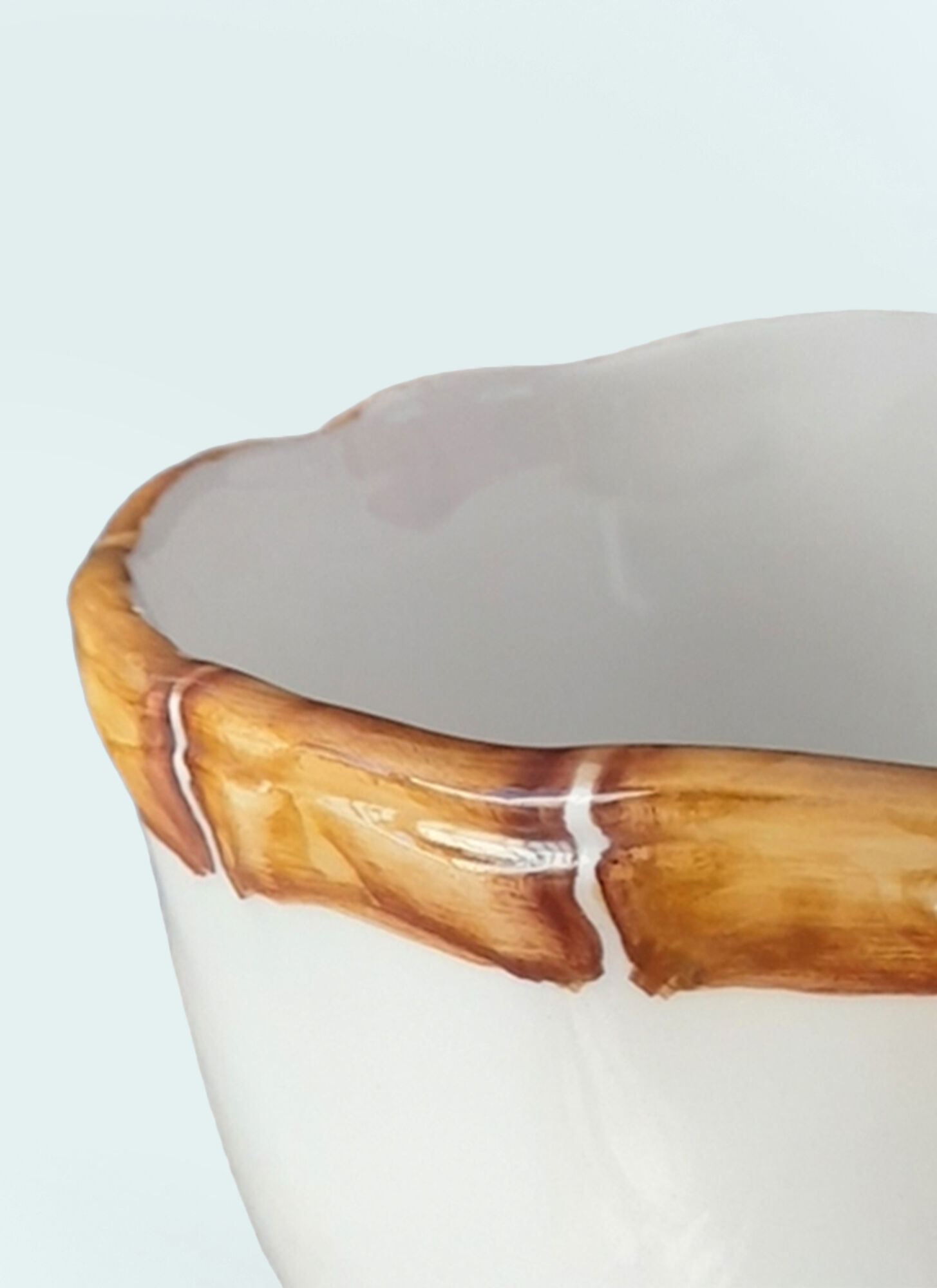  Les-ottomans Les-ottomans Set Of Two Bamboo Cappuccino Cups -  Tea & Coffee Multicolour One Size 