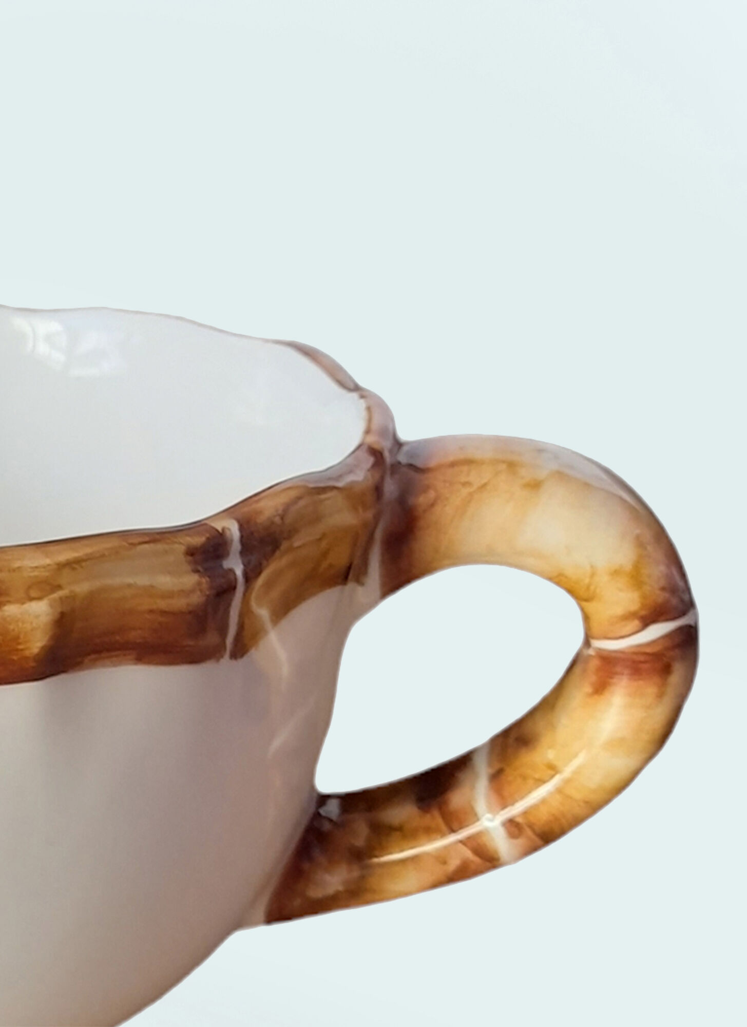  Les-ottomans Les-ottomans Set Of Two Bamboo Cappuccino Cups -  Tea & Coffee Multicolour One Size 