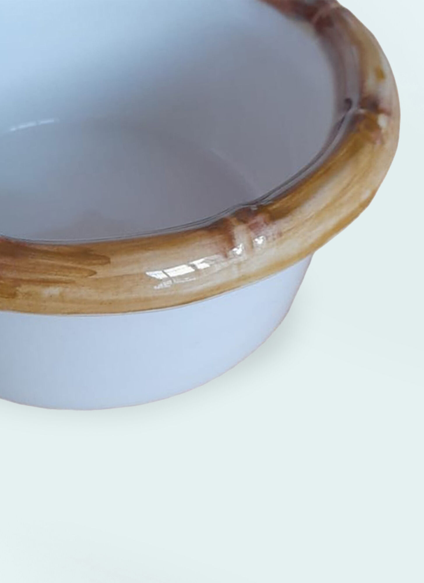  Les-ottomans Les-ottomans Set Of Two Bamboo Starter Bowls -  Kitchen White One Size 
