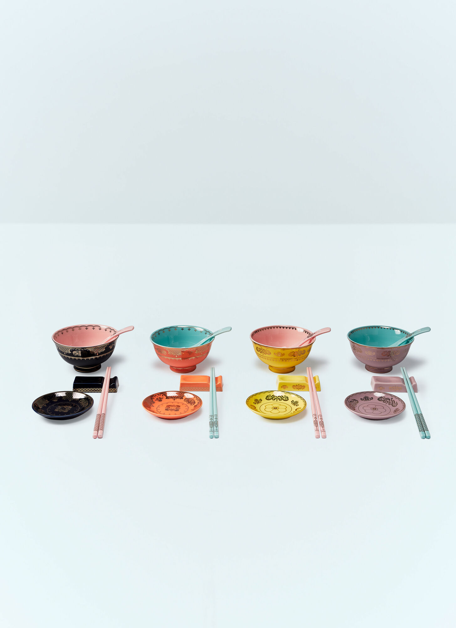 Polspotten Unisex Multicolour Set Of Four Grandpa Asian Bowls - Kitchen One Size