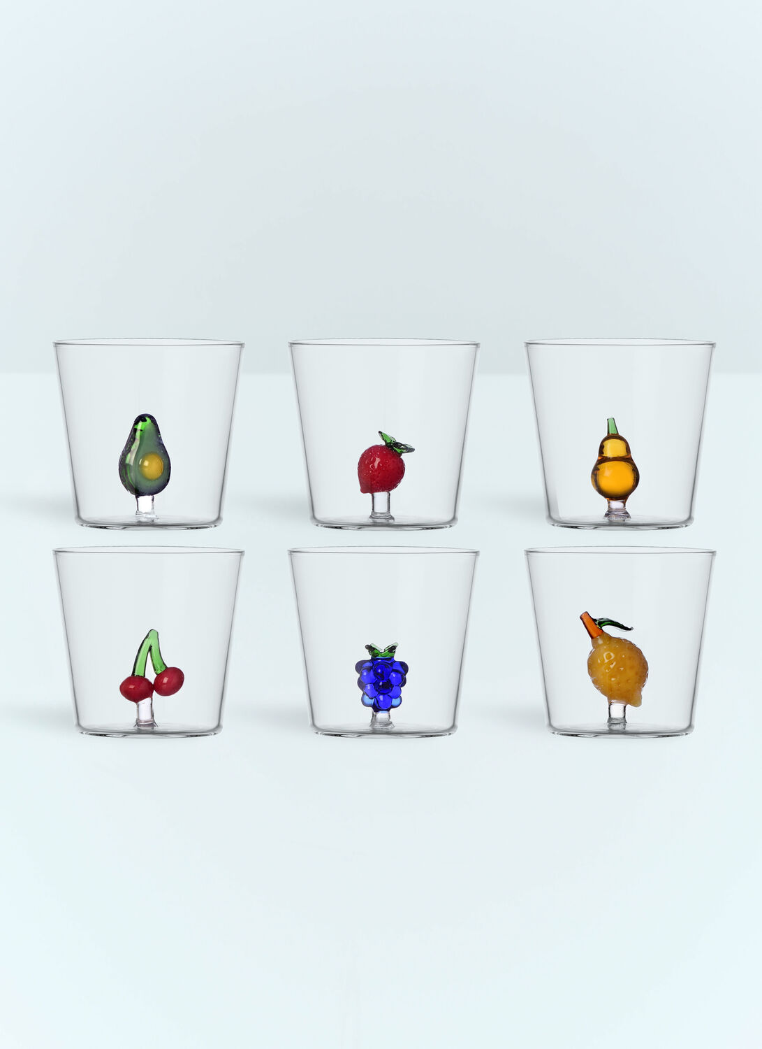 Ichendorf Milano Set Of Six Fruits And Flowers Tumblers In Multicolour