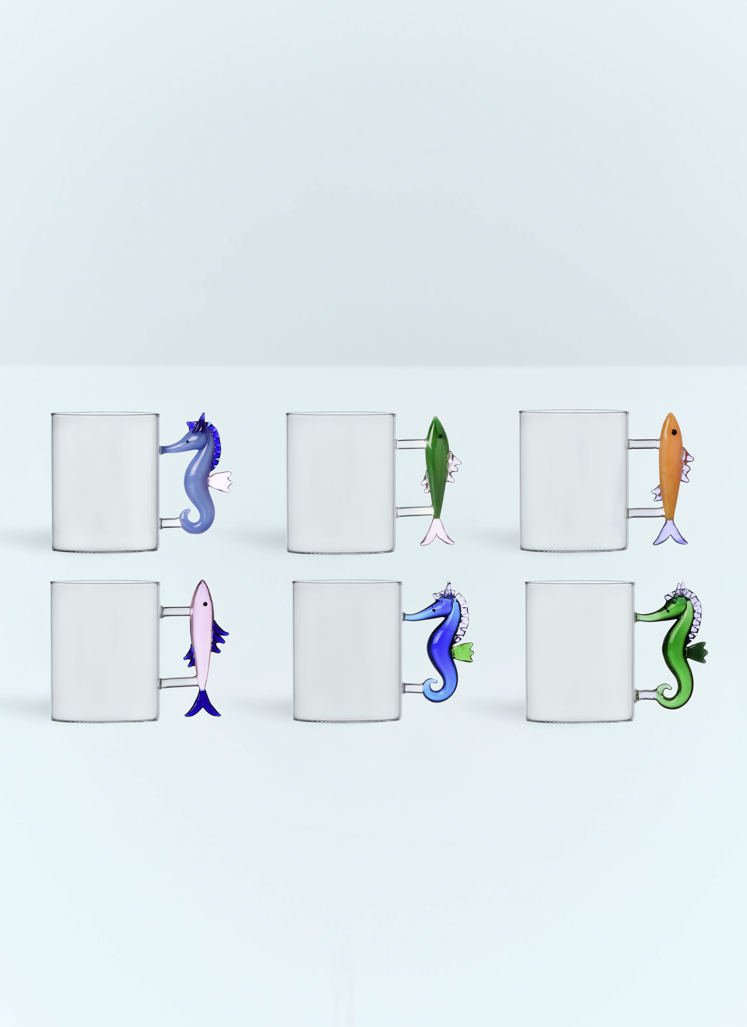 Ichendorf Milano Unisex Clear Set Of Six Marine Garden Mugs - Tea & Coffee One Size