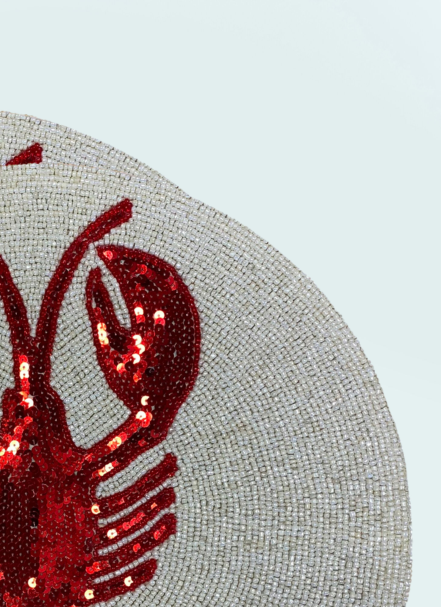  Les-ottomans Les-ottomans Set Of Two Lobster Beaded Placemats -  Kitchen & Dining Multicolour One Size 
