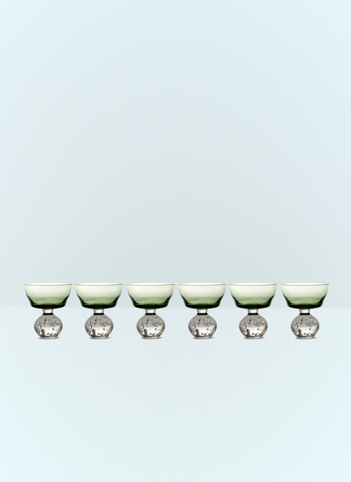 Serax Unisex Green Set Of Six Medium Eternal Snow Stemmed Glasses - Glassware One Size
