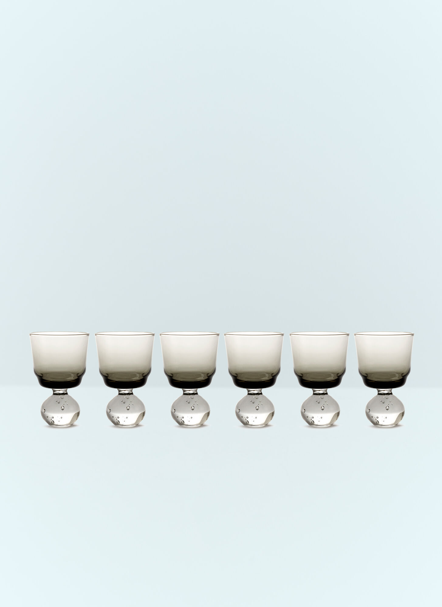 Serax Set Of Six Small Eternal Snow Stemmed Glasses In Grey
