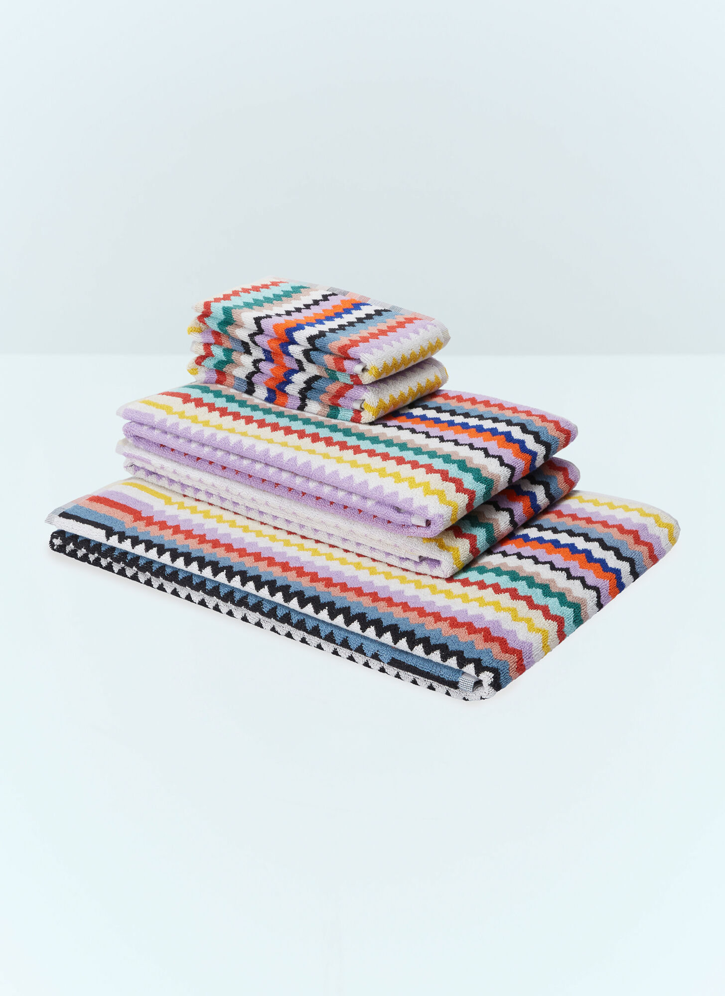 Missoni Set Of Five Riverbero Towels In Multicolour
