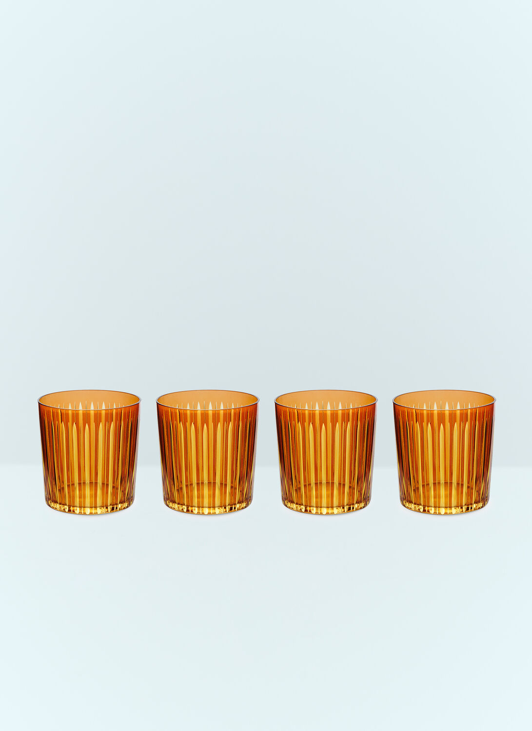 L'objet Set Of Four Prism Cocktail Glasses In Orange