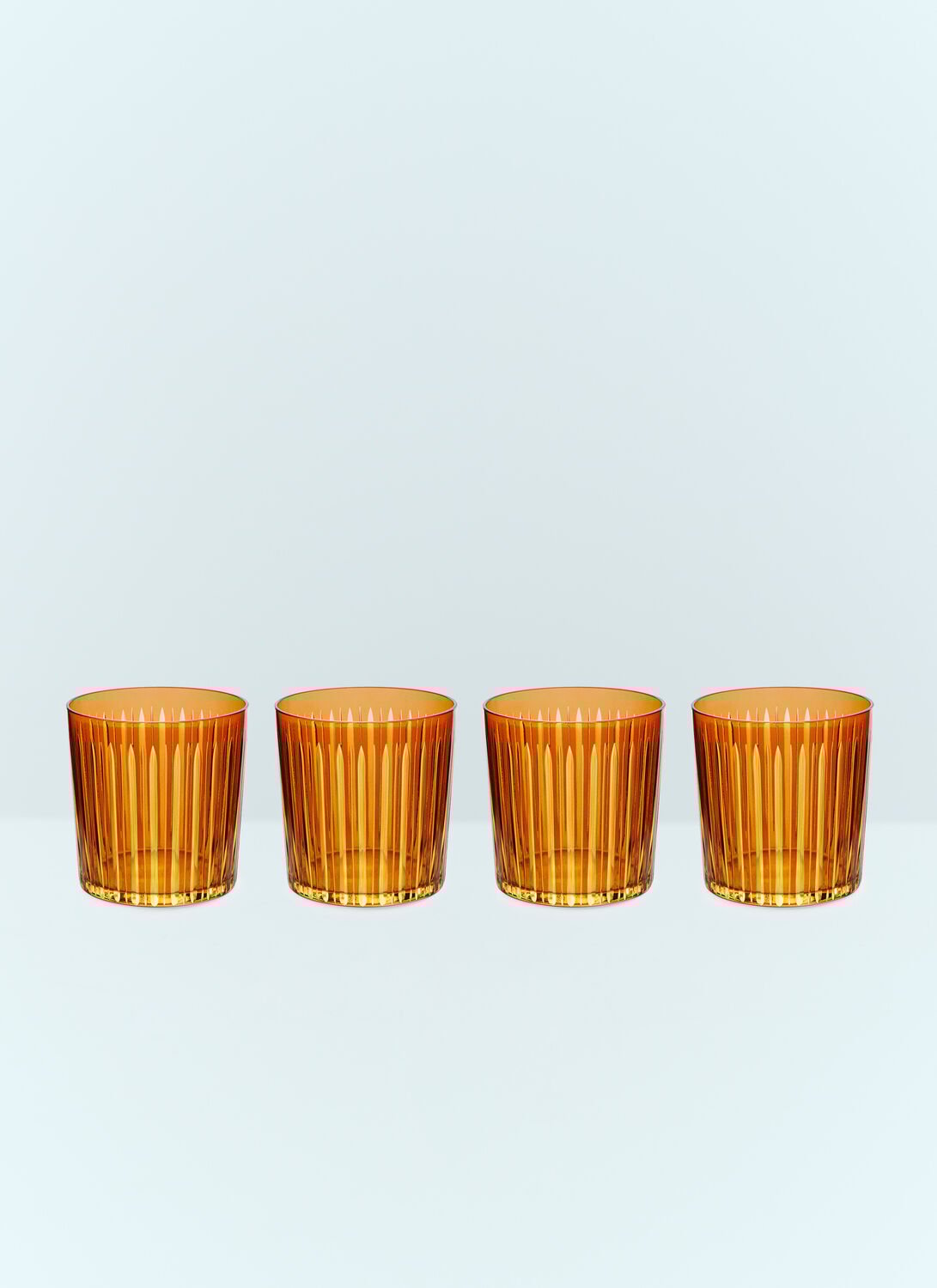 L'objet Set Of Four Prism Cocktail Glasses In Orange