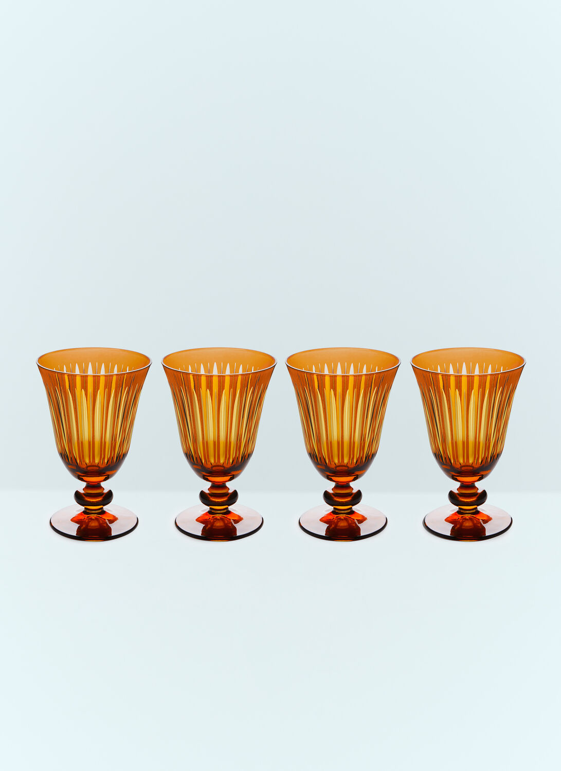 L'objet Prism Set Of 4 Wine Glasses In Orange