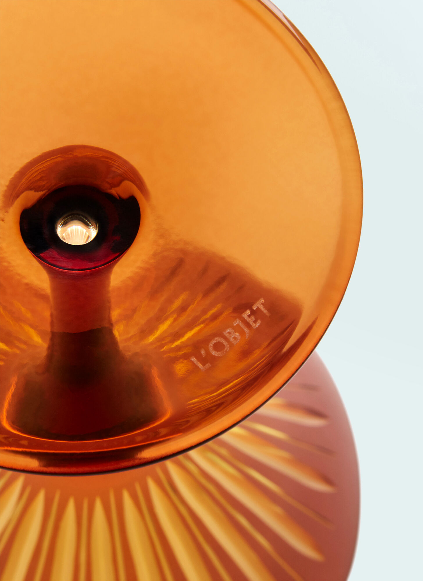  L'objet L'objet Set Of Four Prism Martini Glasses -  Glassware Orange One Size 