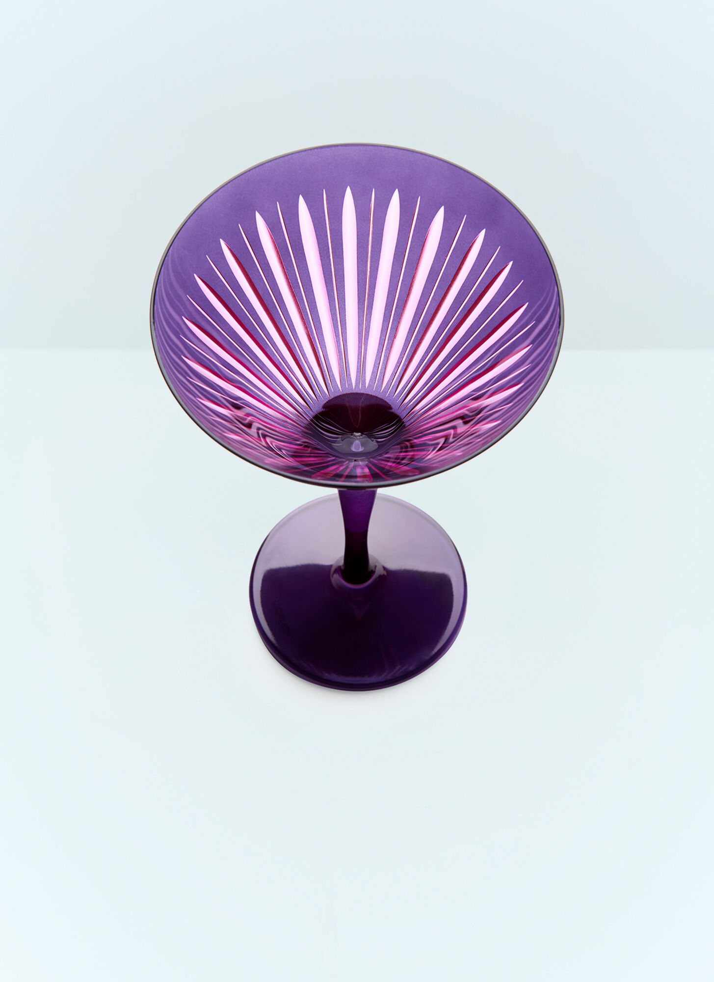  L'objet L'objet Set Of Four Prism Martini Glasses -  Glassware Purple One Size 