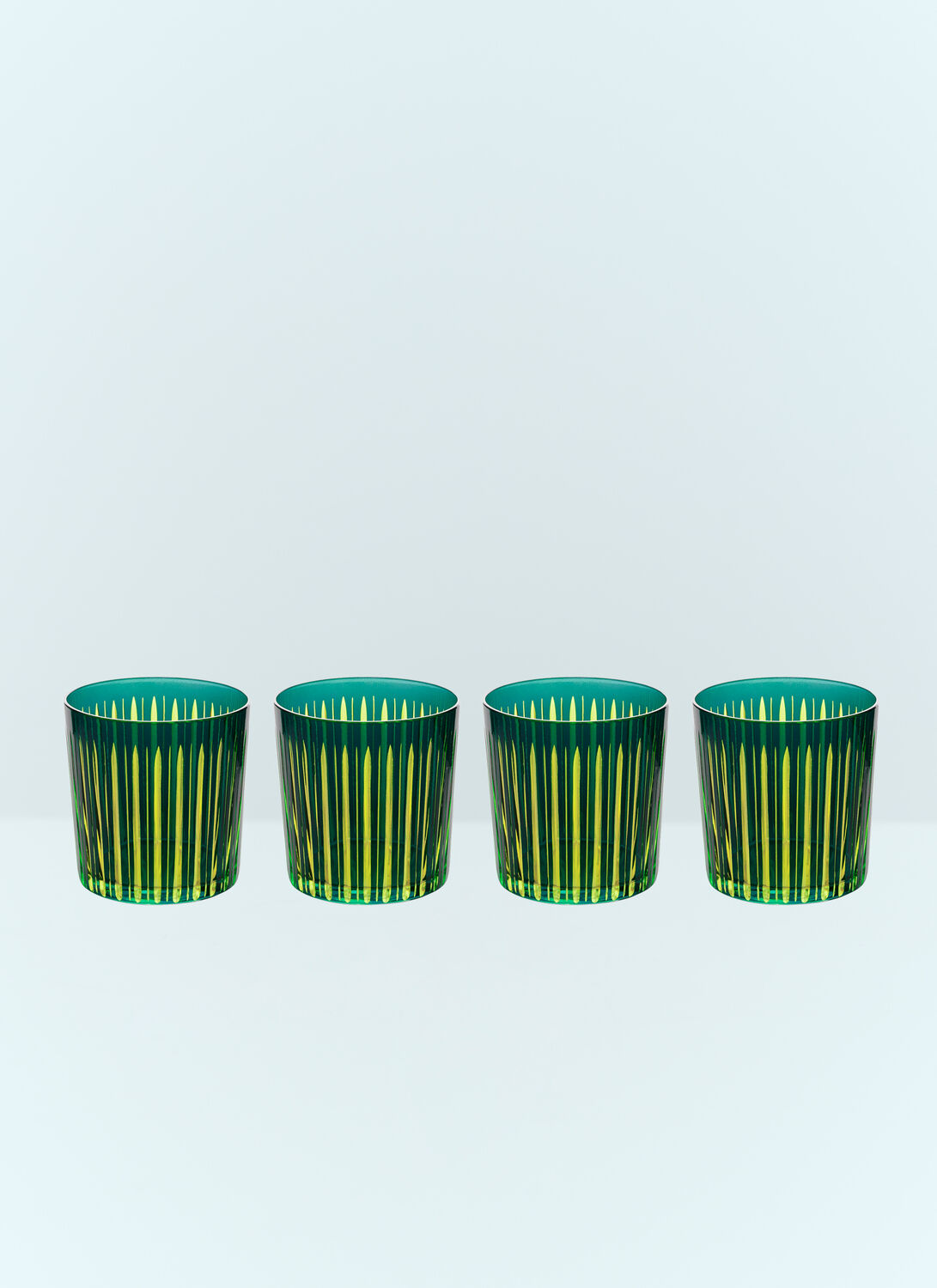 L'objet Prism Set Of 4 Glasses In Green