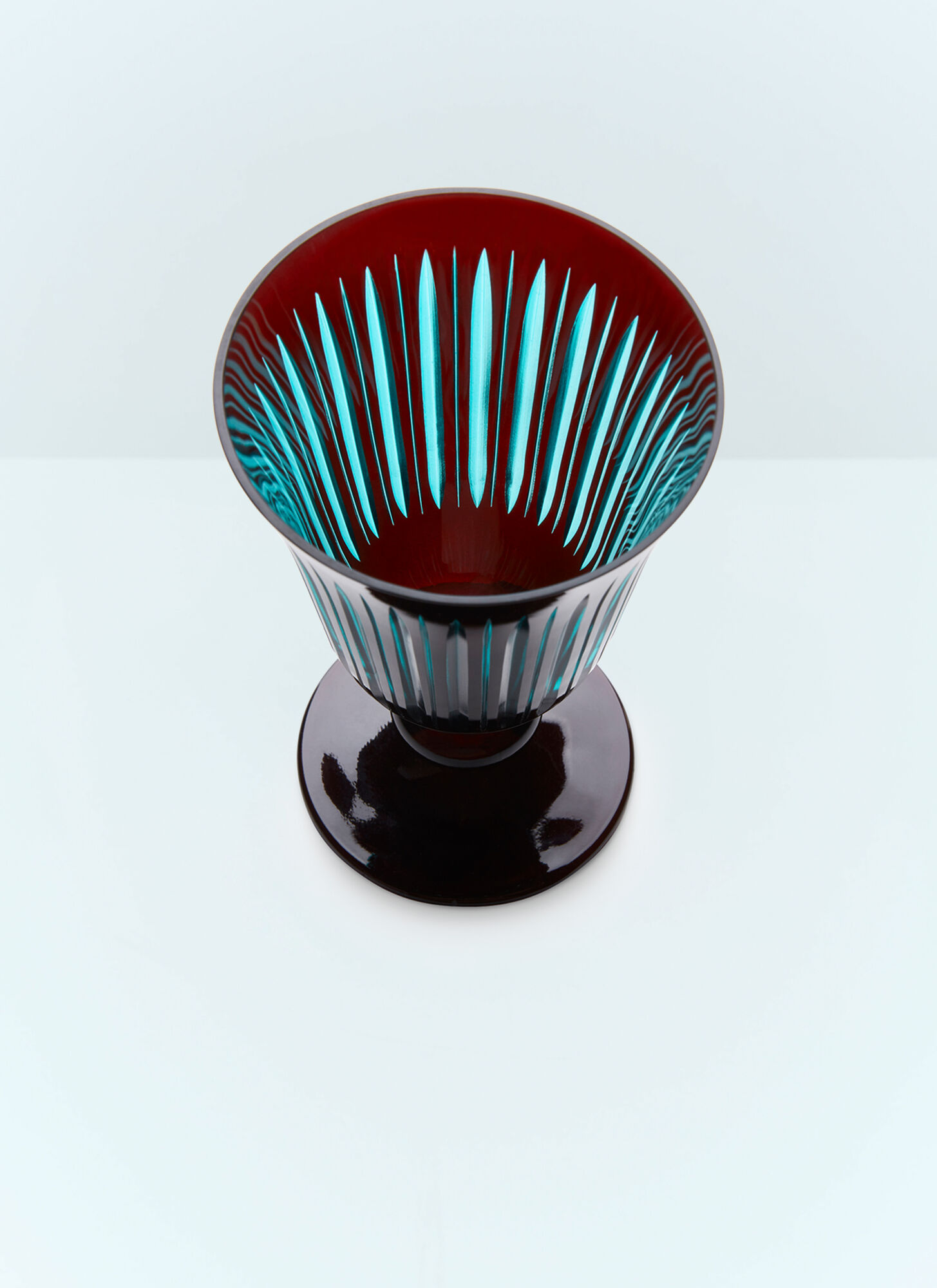  L'objet L'objet Set Of Four Prism Wine Glasses -  Glassware Burgundy One Size 