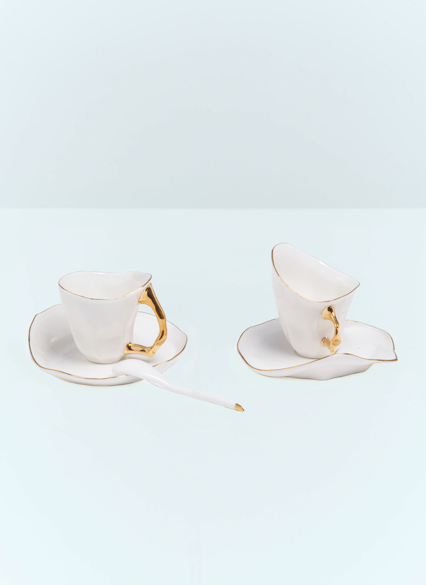  Seletti Seletti Meltdown Coffee Cup, Saucer And Spoon Set -  Tea & Coffee White One Size 