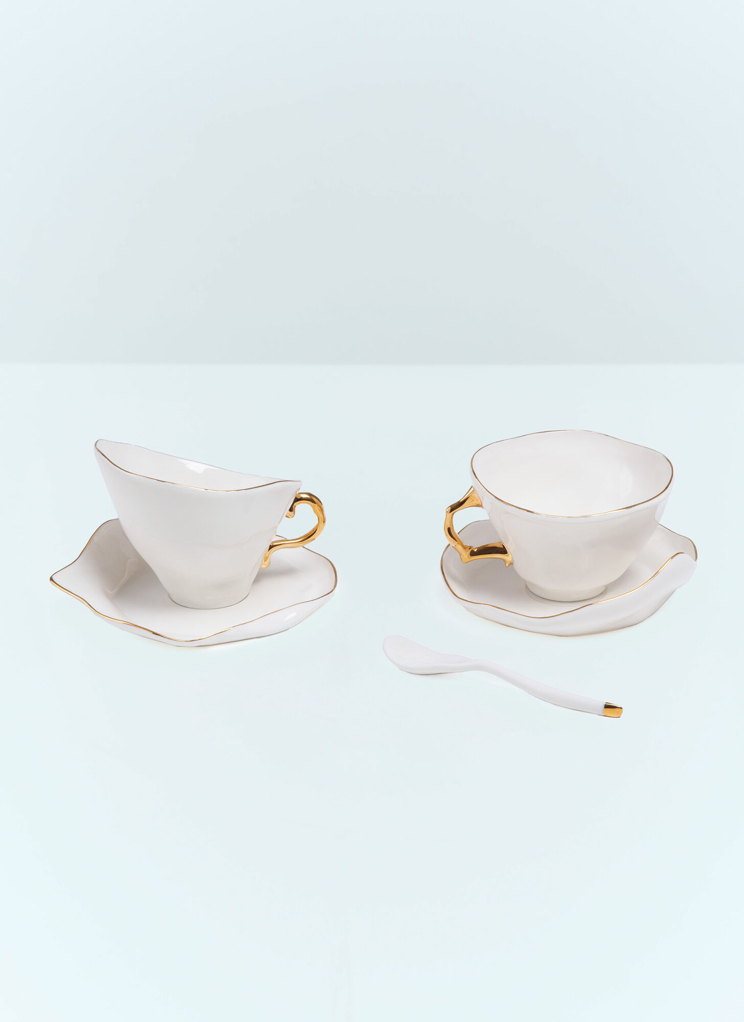  Seletti Seletti Meltdown Teacup, Saucer And Spoon Set -  Tea & Coffee White One Size 