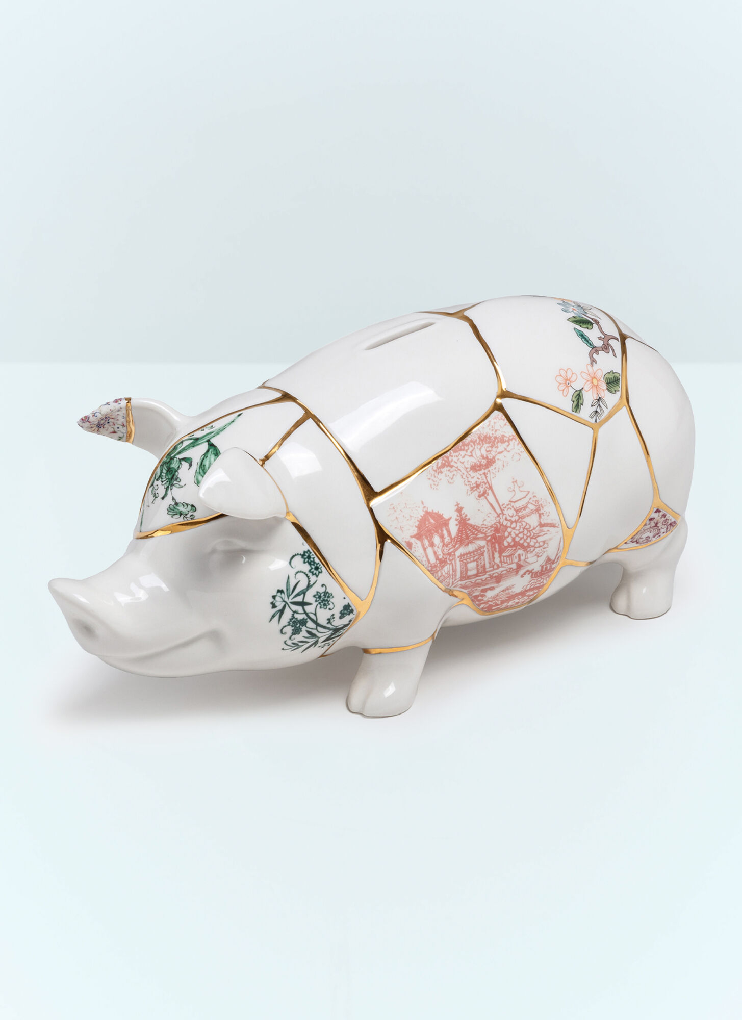 Seletti Unisex White Kintsugi Piggy Bank - Decorative Objects One Size
