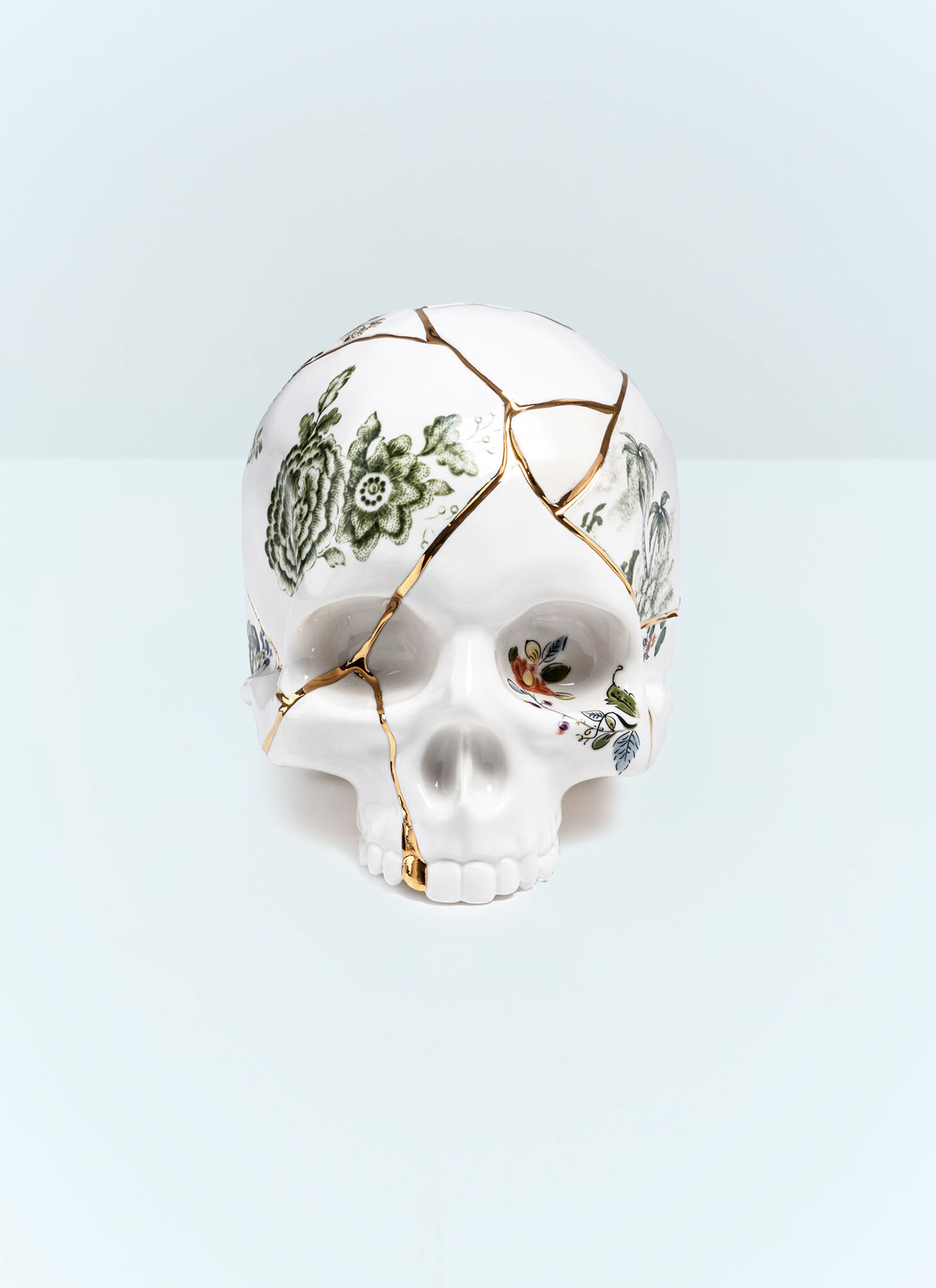 Seletti Unisex White Kintsugi Skull - Decorative Objects One Size