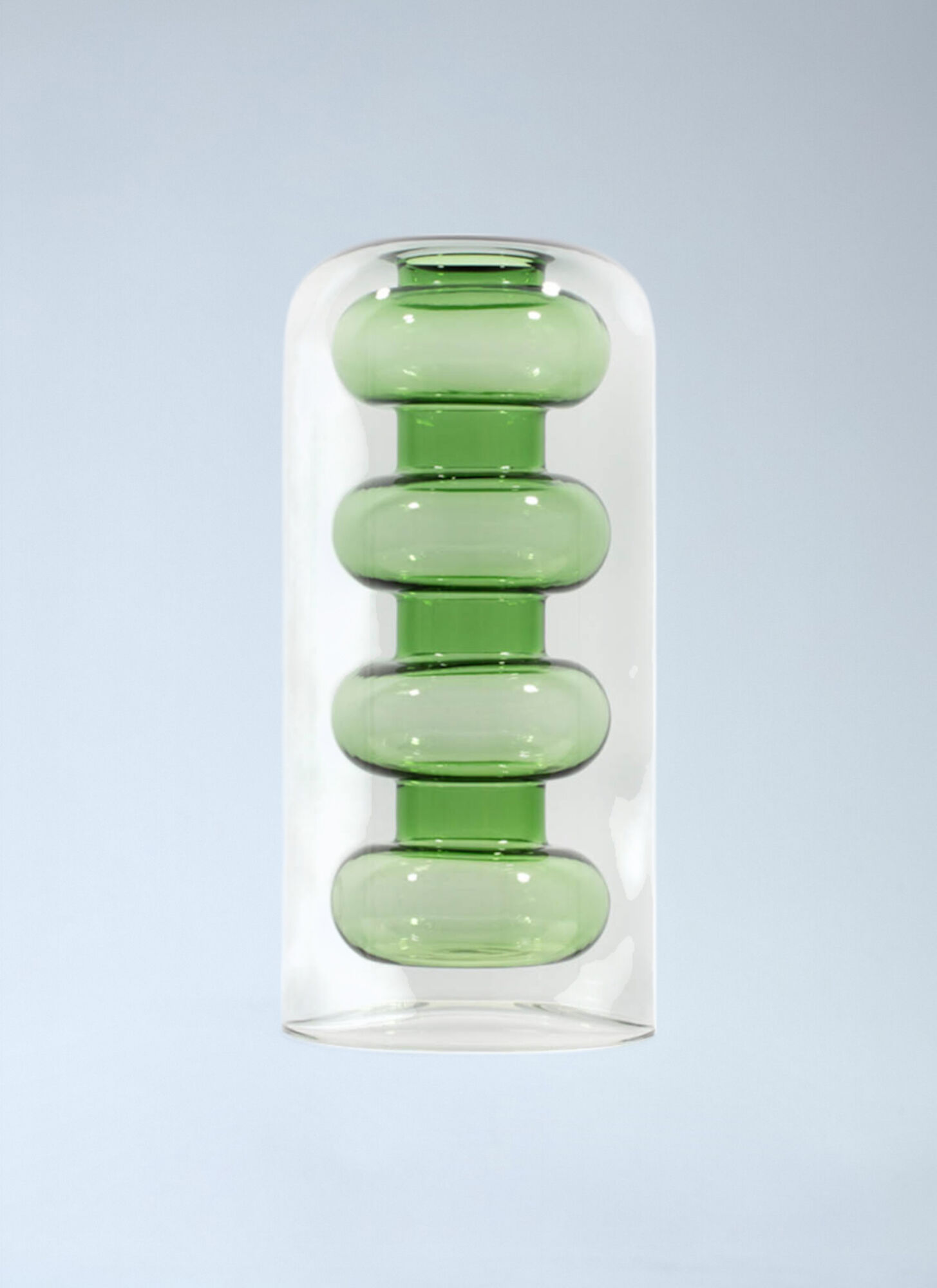 Tom Dixon Unisex Green Tall Bump Vase - Vases One Size