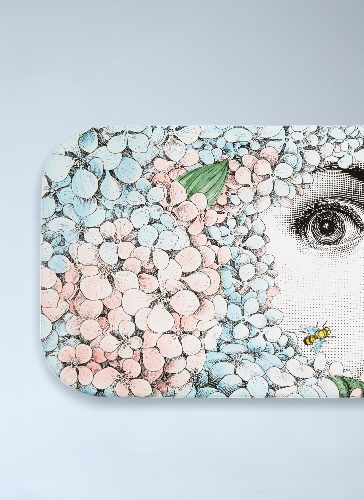  Fornasetti Fornasetti Small Ortensia Tray -  Kitchen Multicolour One Size 