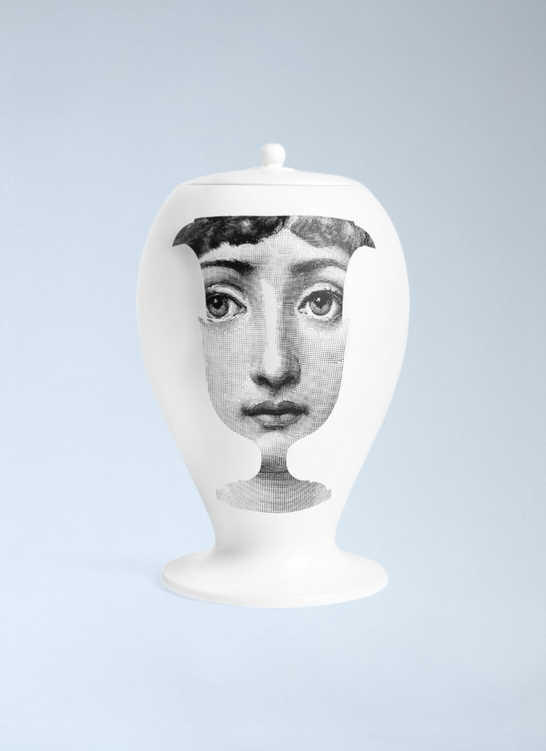 Fornasetti Sagome Di Vasi Face-print Vase In White