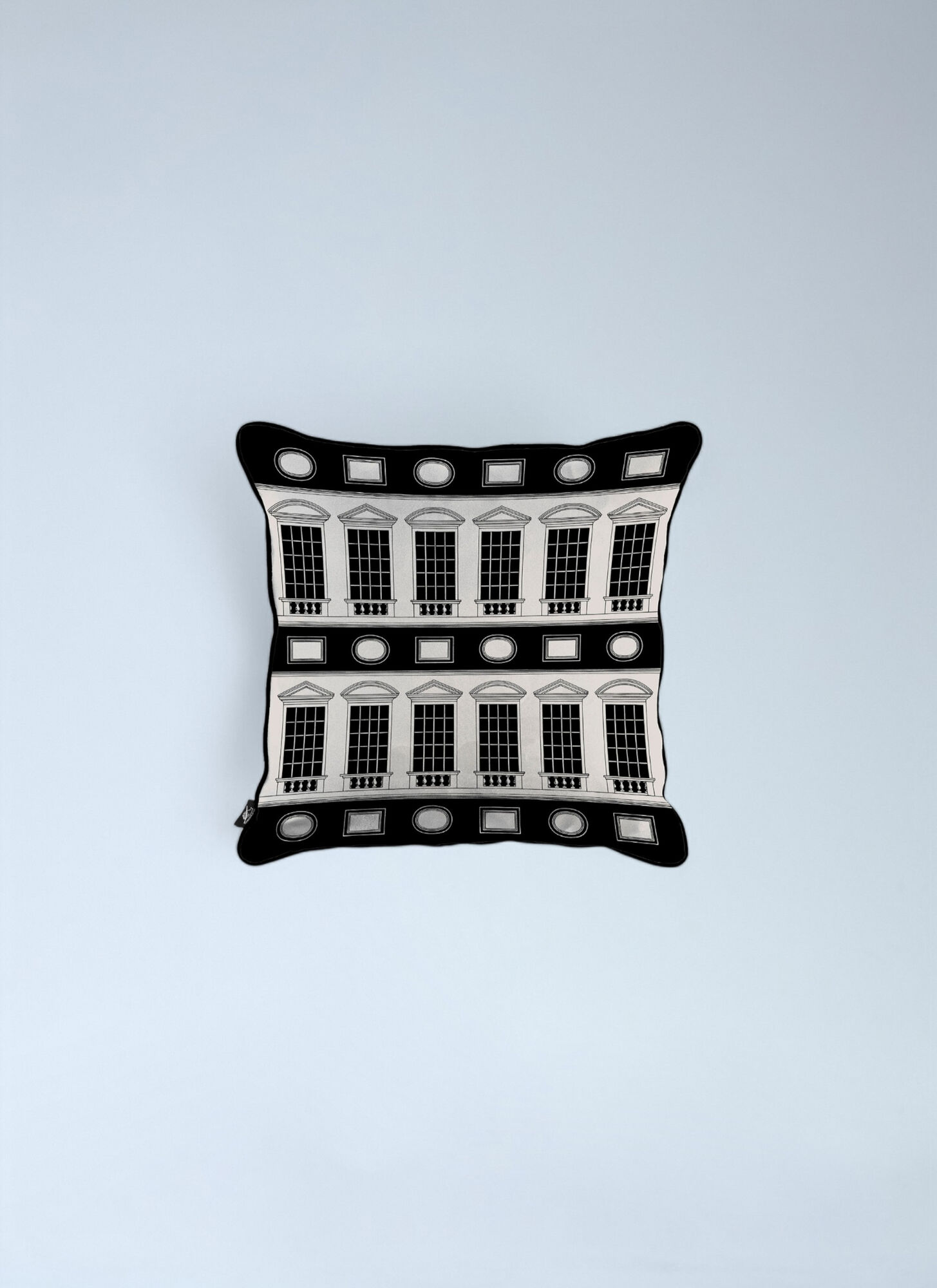 Fornasetti Unisex Nero Architettura Cushion - Textiles One Size