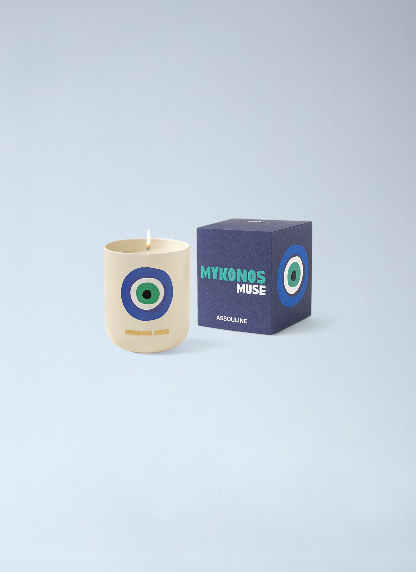  Assouline Assouline Mykonos Muse Travel Candle -  Candles & Scents Blue One Size 