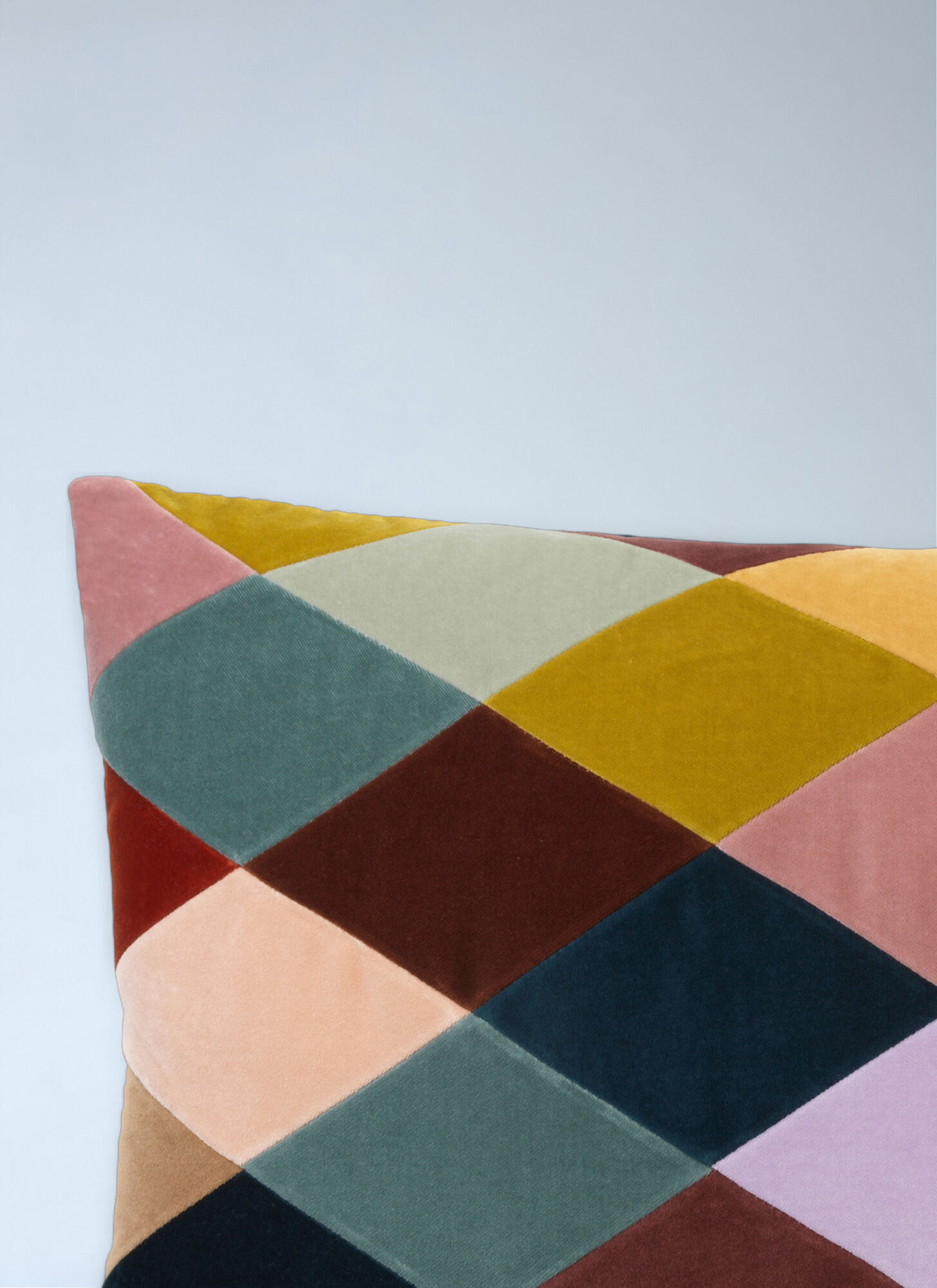  Christina Lundsteen Christina Lundsteen Geometric Velvet Cushion -  Textiles Multicolour One Size 