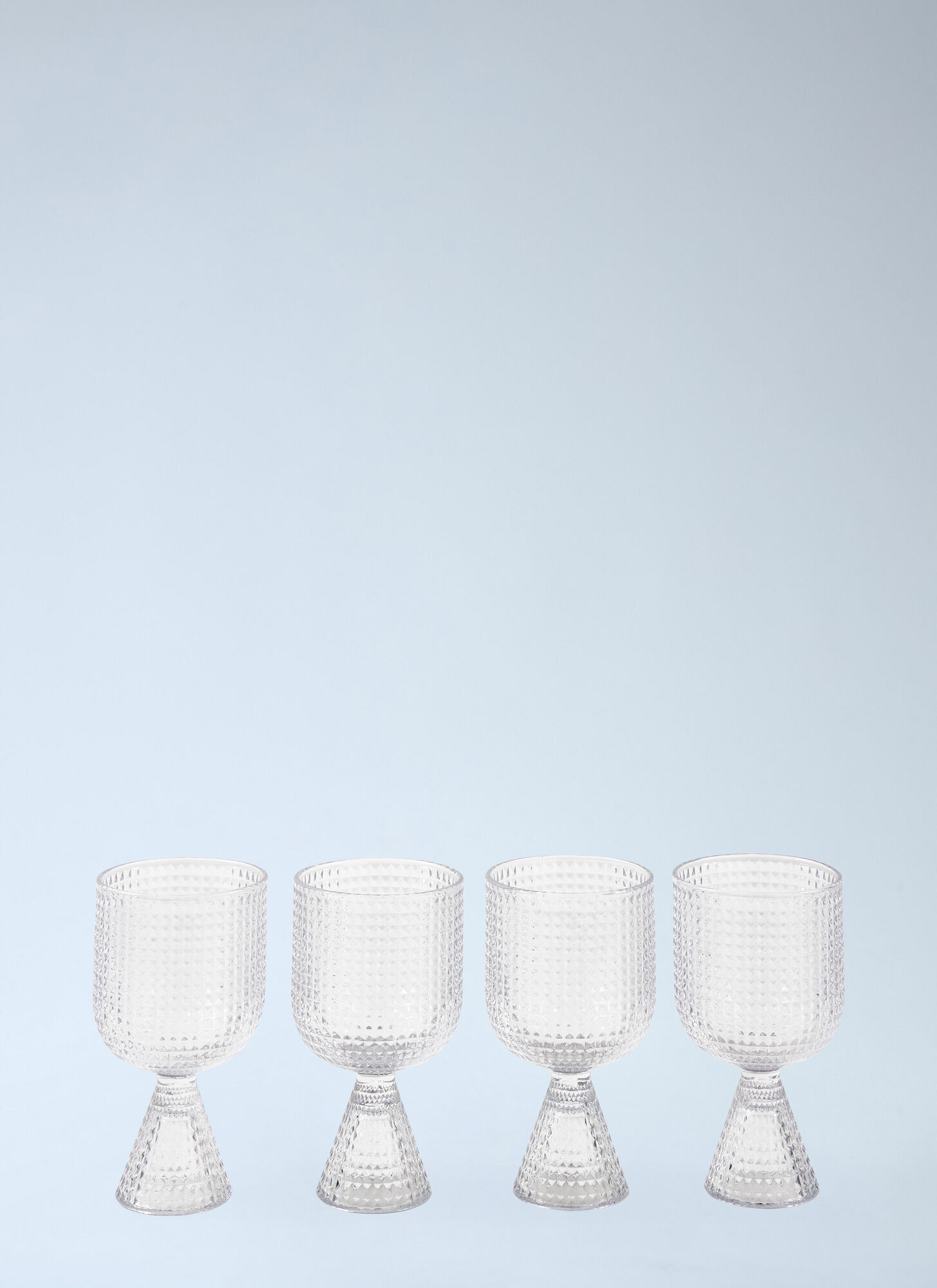 Polspotten Unisex Clear Set Of Four Rooftop Wine Glasses - Glassware One Size