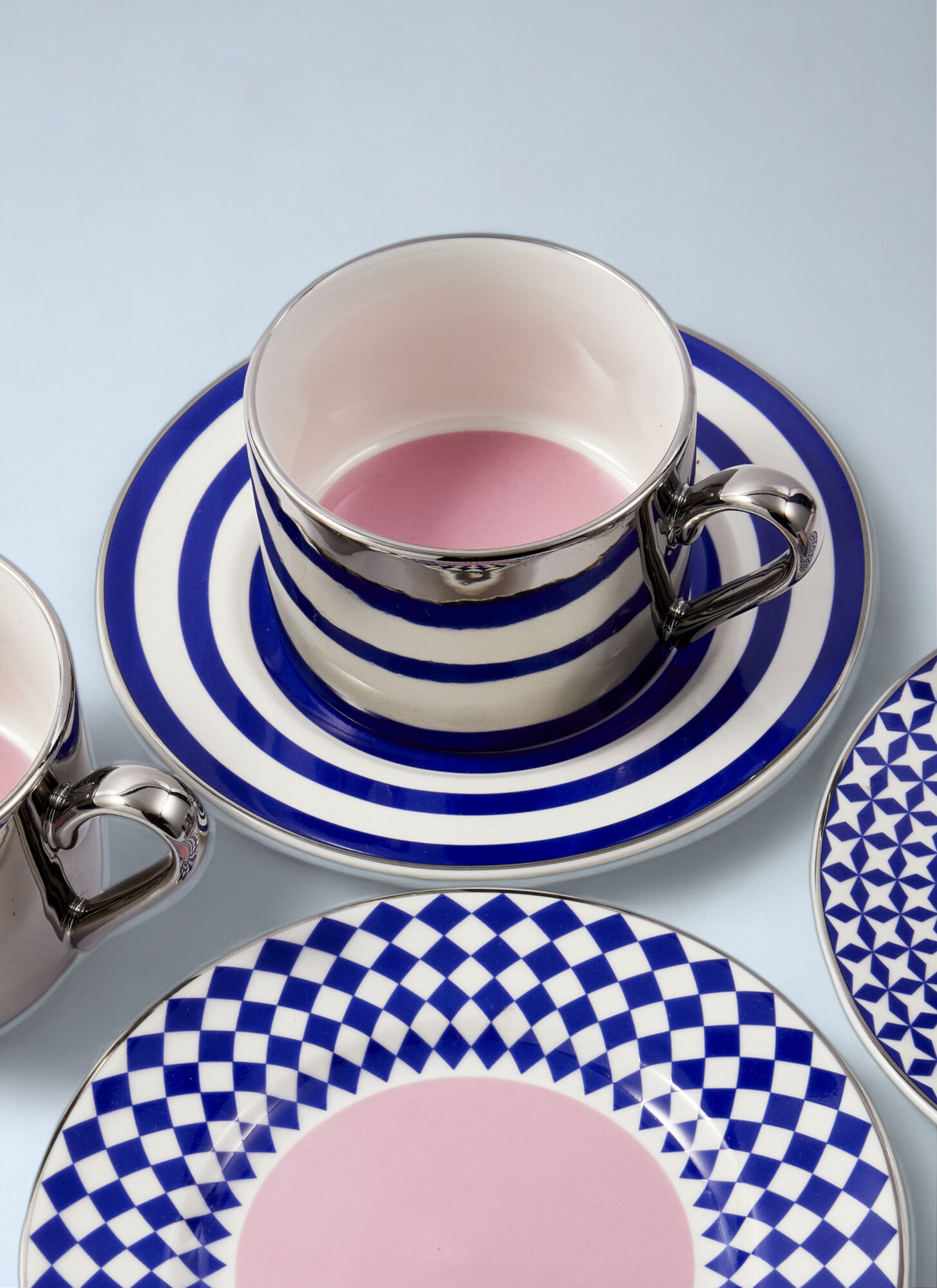  Polspotten Polspotten Set Of Four Aunty Coffee Cups -  Tea & Coffee Blue One Size 