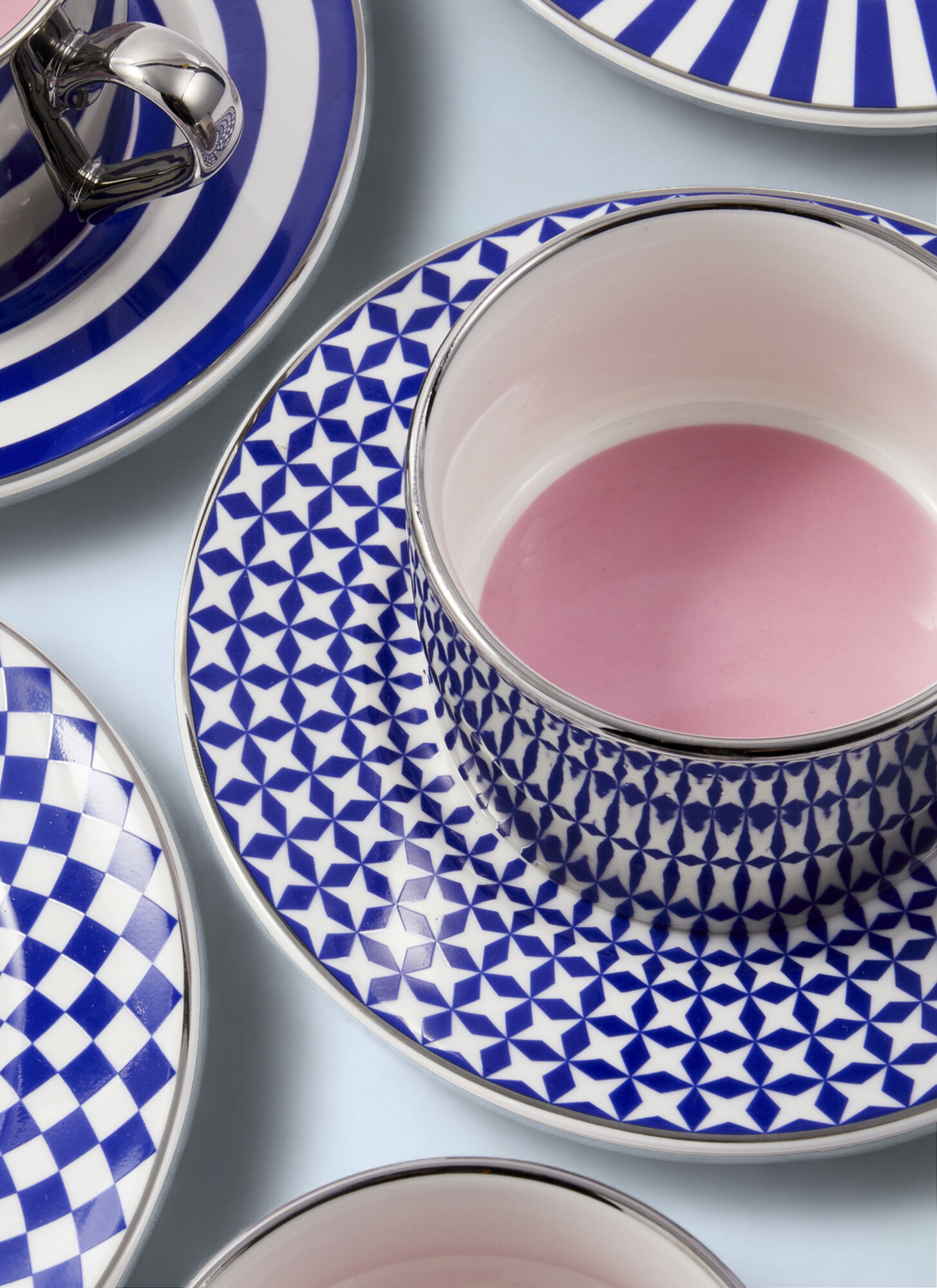  Polspotten Polspotten Set Of Four Aunty Coffee Cups -  Tea & Coffee Blue One Size 