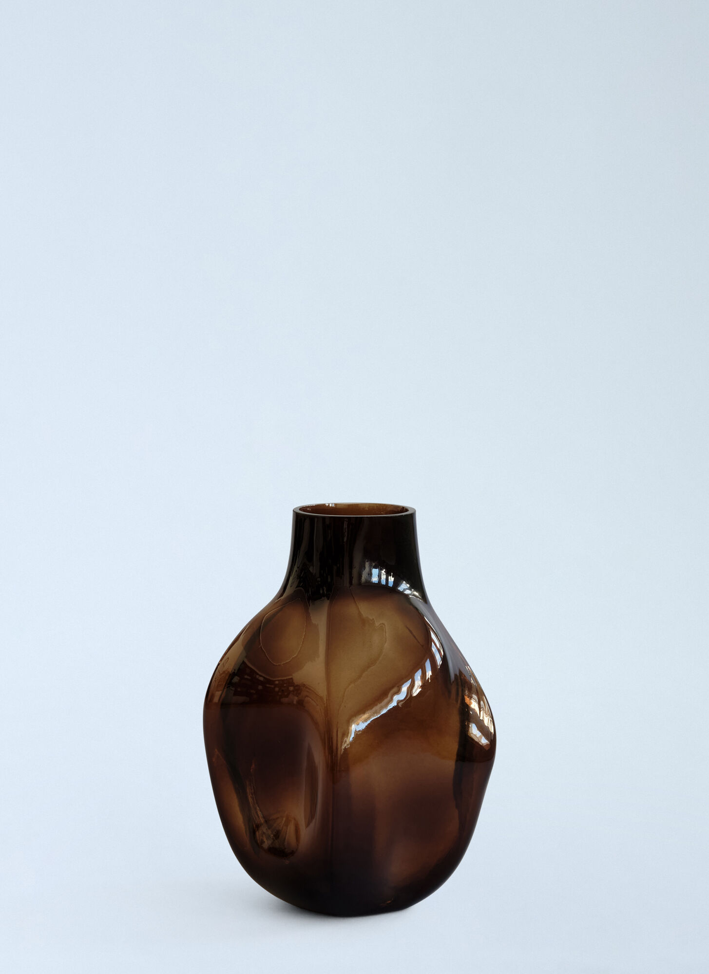 101 Copenhagen Unisex Grey Sculptural Glass Vase - Furniture One Size