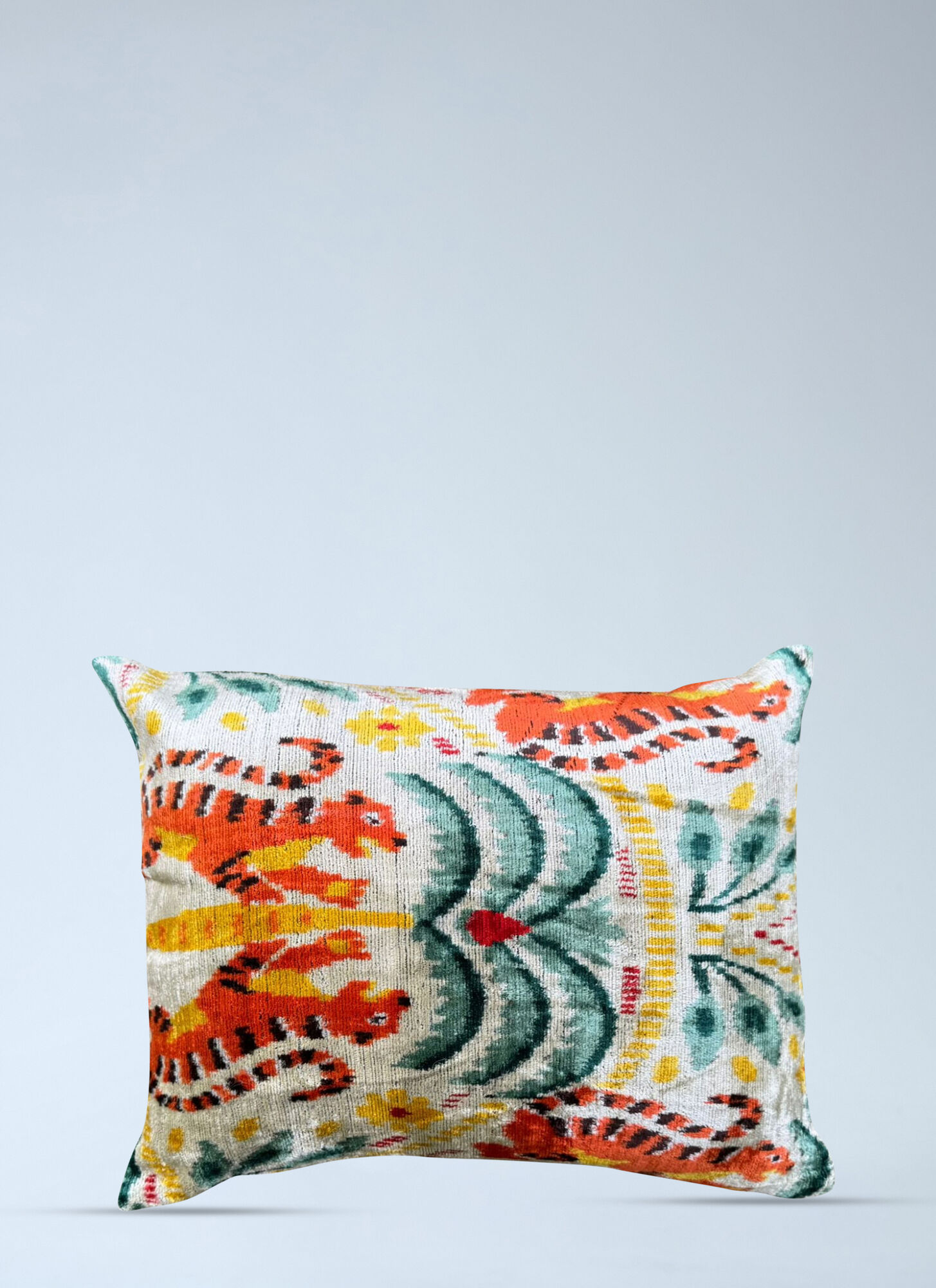Les-Ottomans Unisex Multicolour Ikat Pattern Cushion Cover - Textiles One Size
