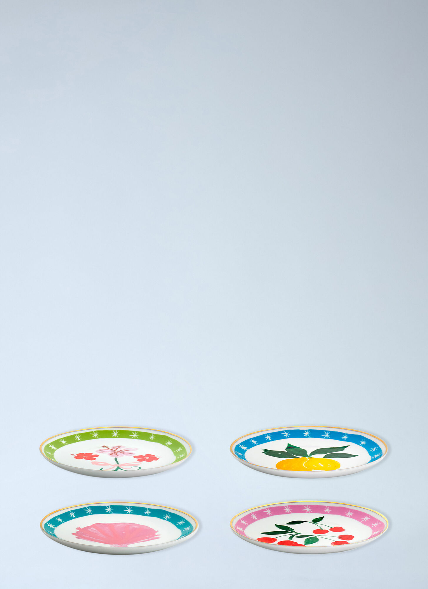  Bitossi Home Bitossi Home Set Of Four Con Amore Side Plates -  Kitchen Multicolour One Size 