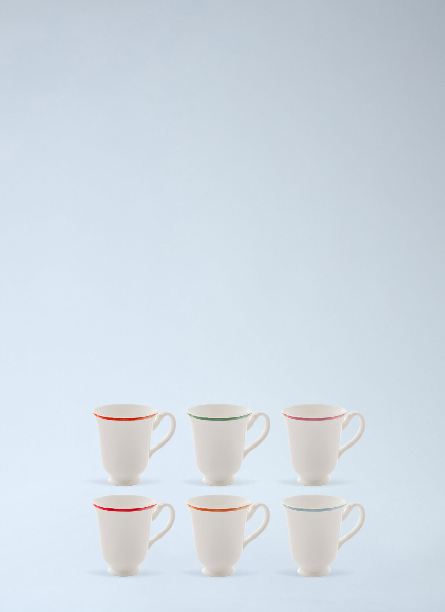 Bitossi Home Unisex Multicolour Set Of Six Petalo Mugs - Tea & Coffee One Size