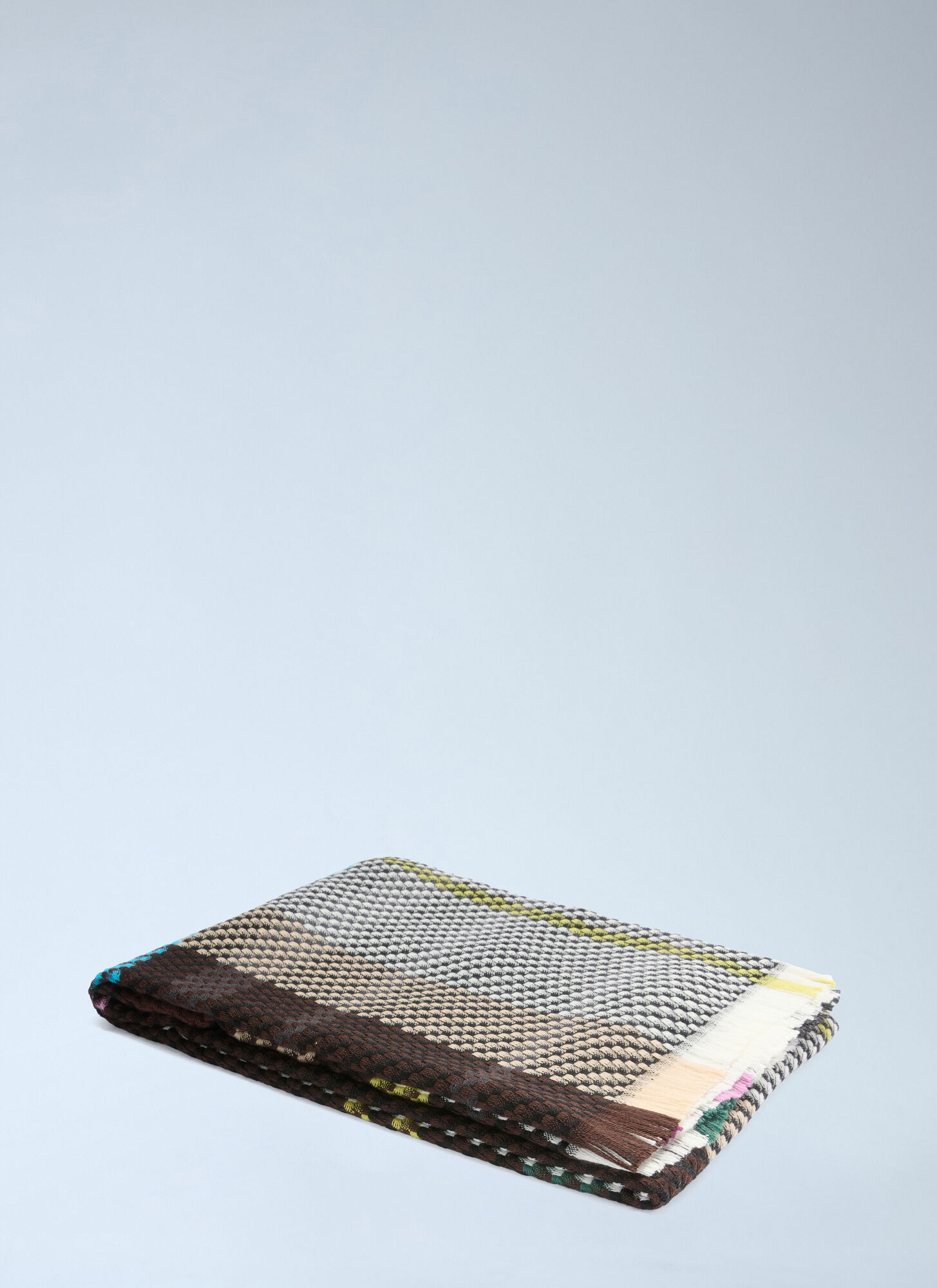 Missoni Unisex Multicolour Check Throw - Textiles One Size