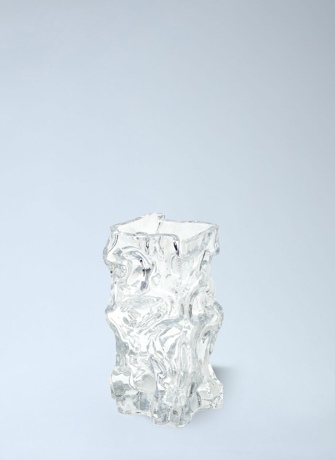 Polspotten Sculpted Glass Vase In Transparent