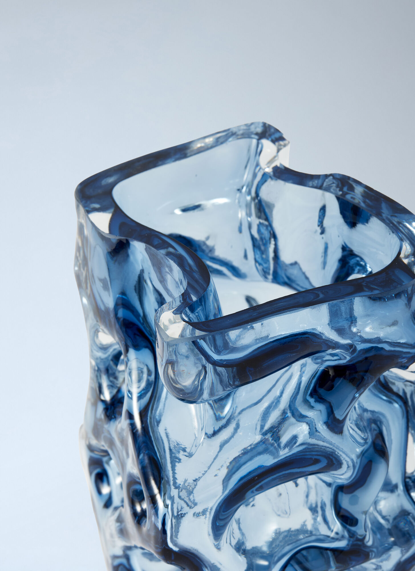  Polspotten Polspotten Textured Glass Vase -  Vases Blue One Size 