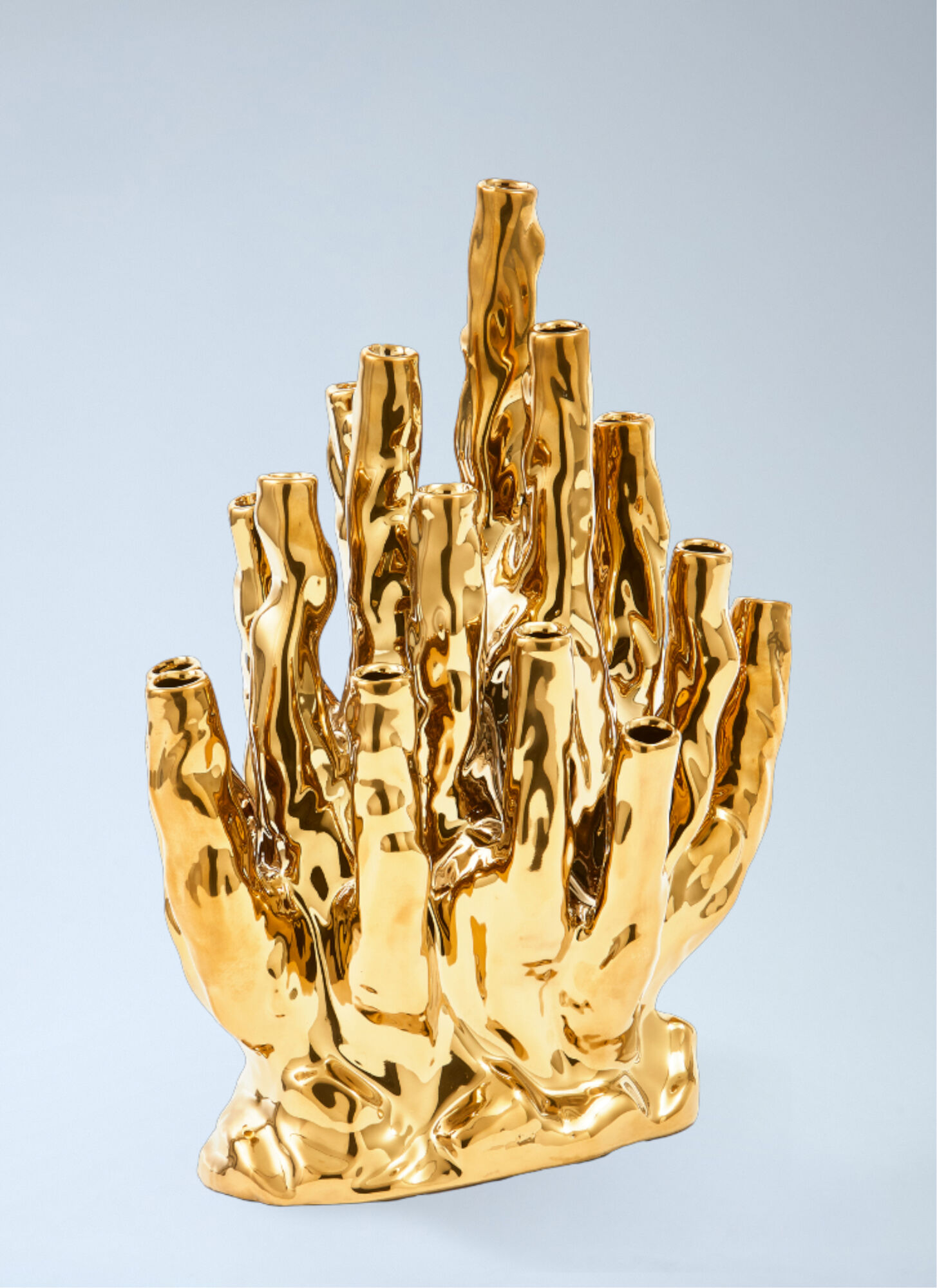 Polspotten Unisex Gold Abstract Sculpture In Metallic Finish - Vases One Size