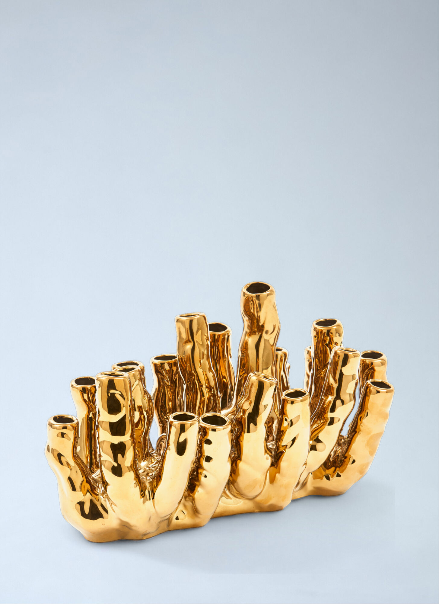 Polspotten Unisex Gold Sculptural Metal Centrepiece - Vases One Size