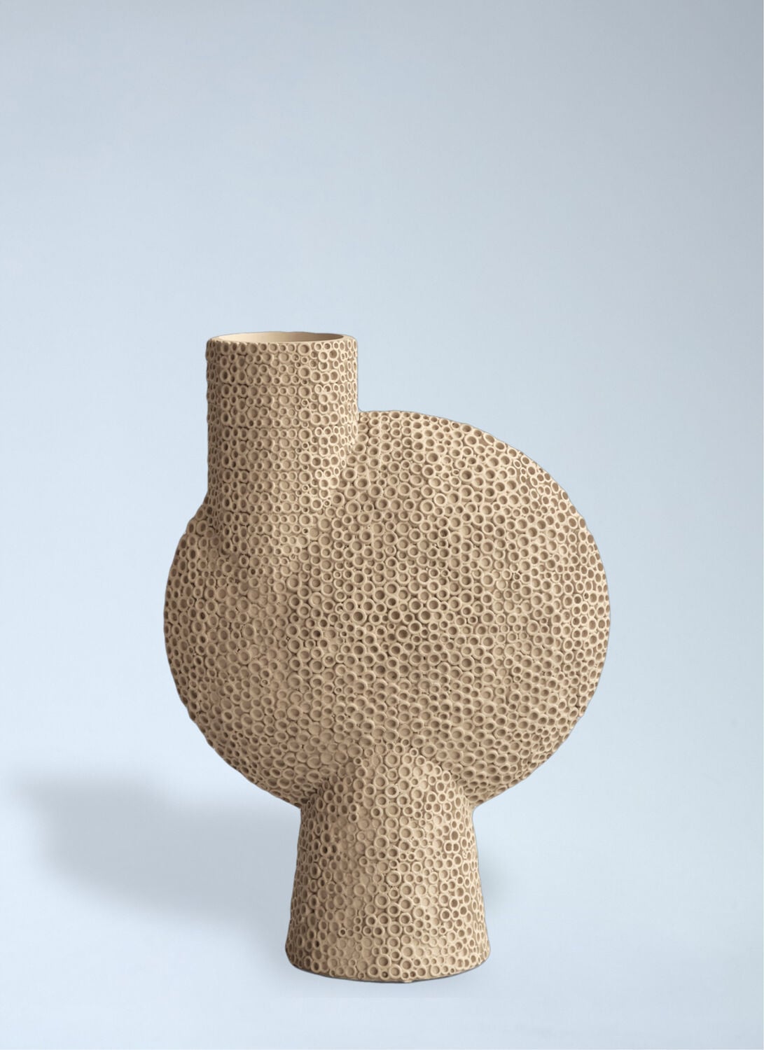 101 Copenhagen Textured Ceramic Vase -  Vases Beige One Size