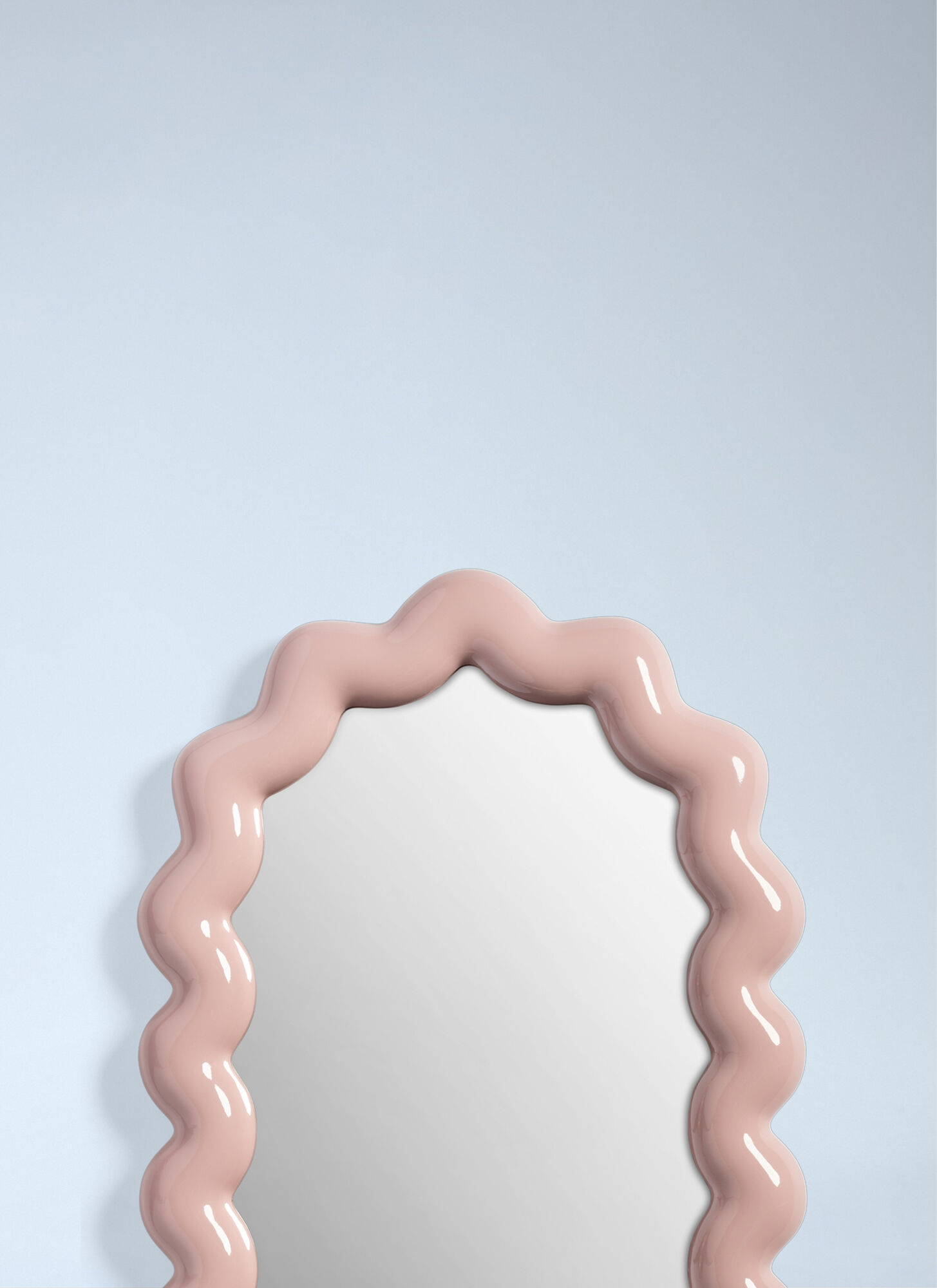  &k Amsterdam &k Amsterdam Zigzag Oval Mirror -  Mirrors Pink One Size 