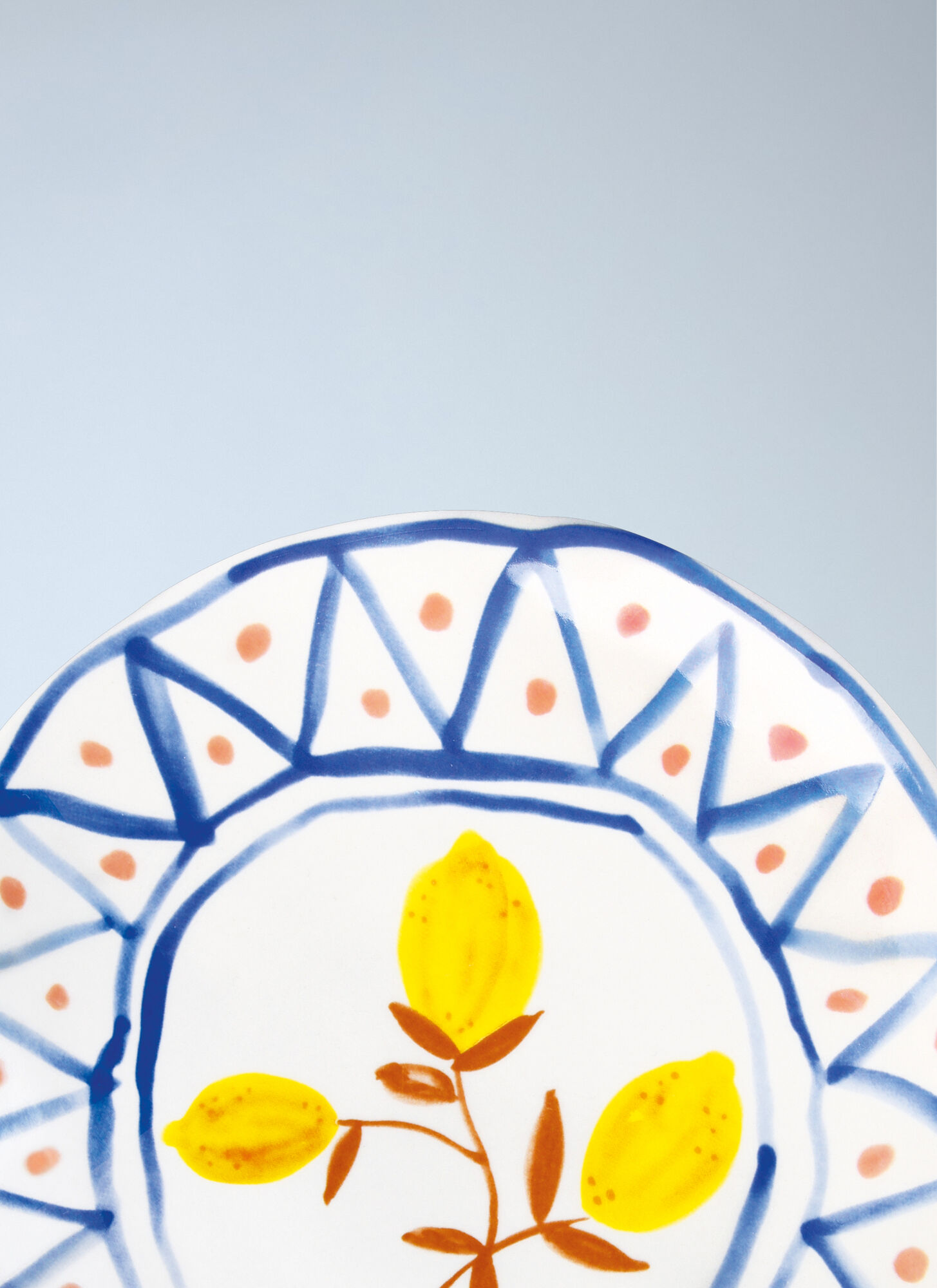  &k Amsterdam &k Amsterdam Set Of Four Lemon Moroccan Dessert Plates -  Kitchen Multicolour One Size 