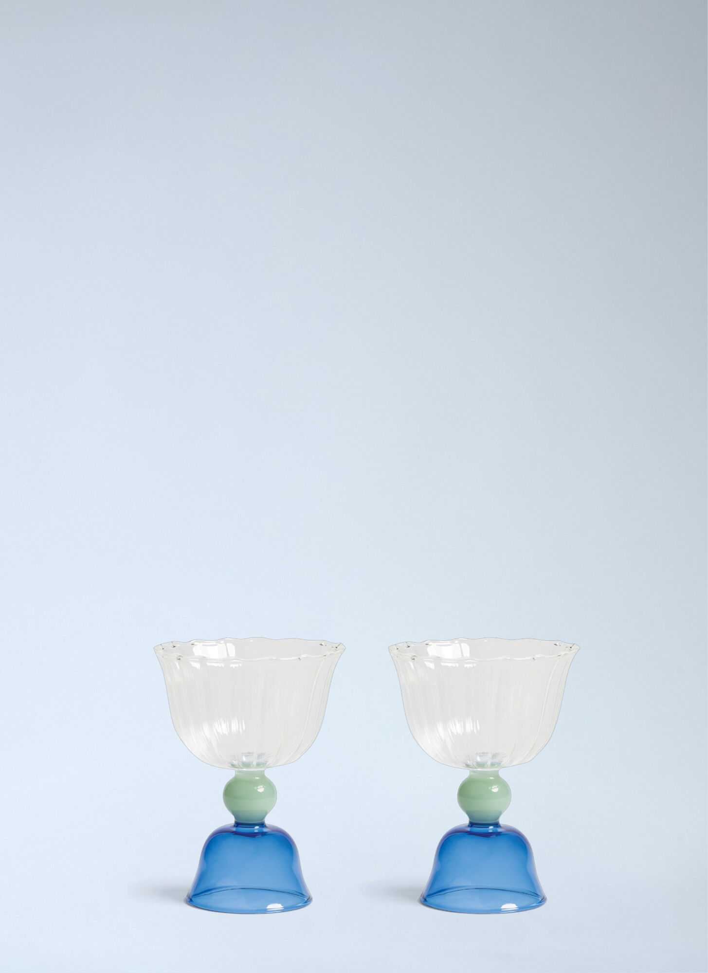 &K Amsterdam Unisex Multicolour Set Of Two Tulip Glasses - Glassware One Size