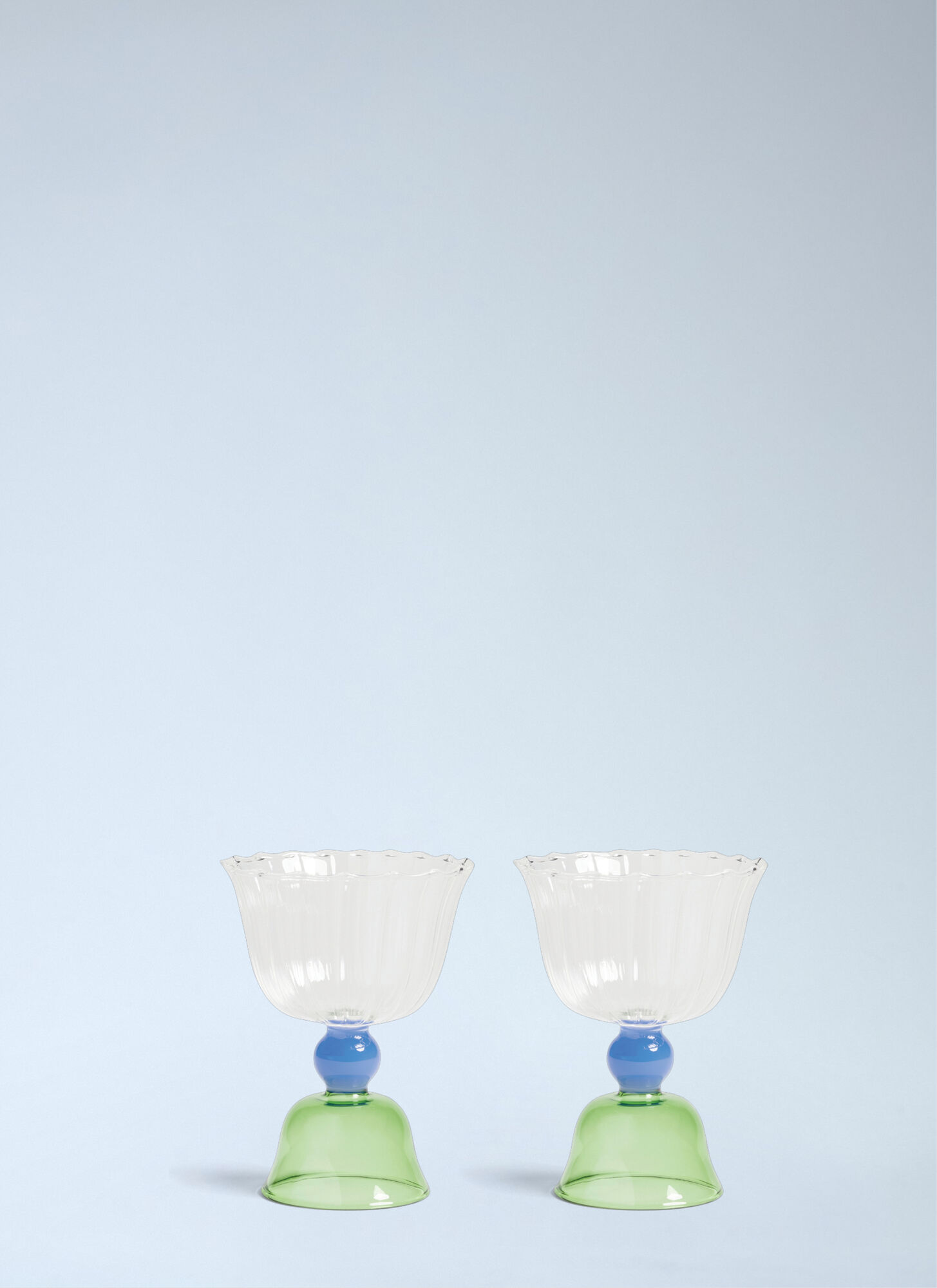 &K Amsterdam Unisex Multicolour Set Of Two Tulip Glasses - Glassware One Size