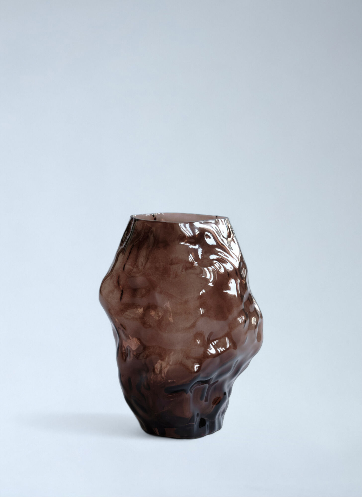 101 Copenhagen Unisex Grey Sculpted Ceramic Vase - Vases One Size
