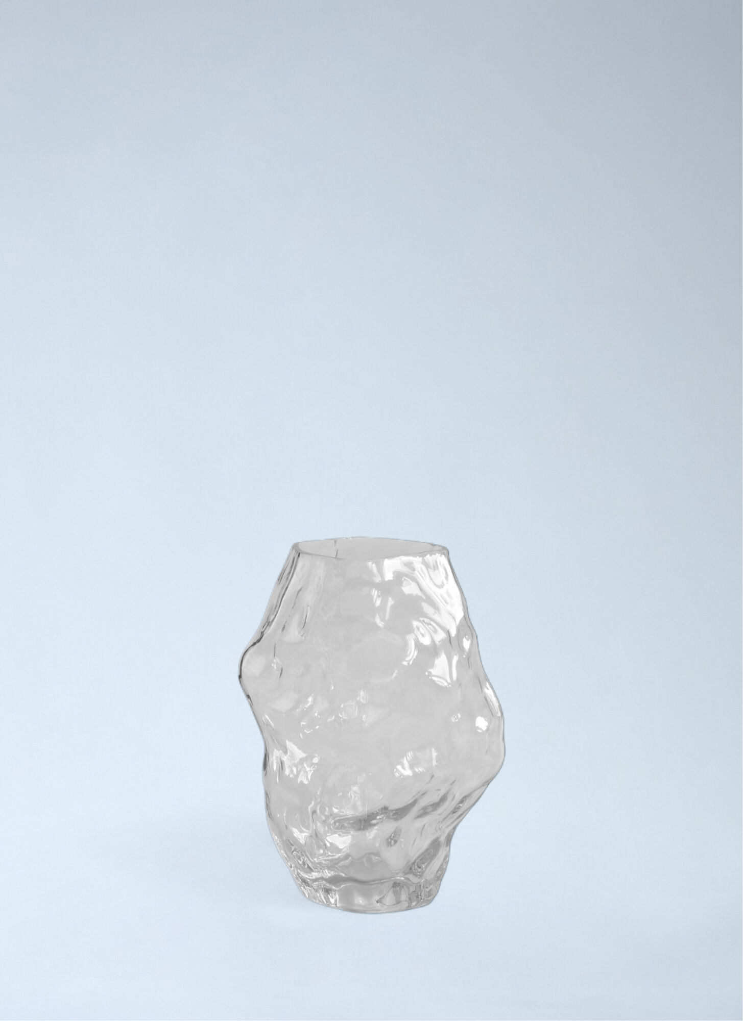 101 Copenhagen Unisex Clear Sculpted Glass Vase - Vases One Size
