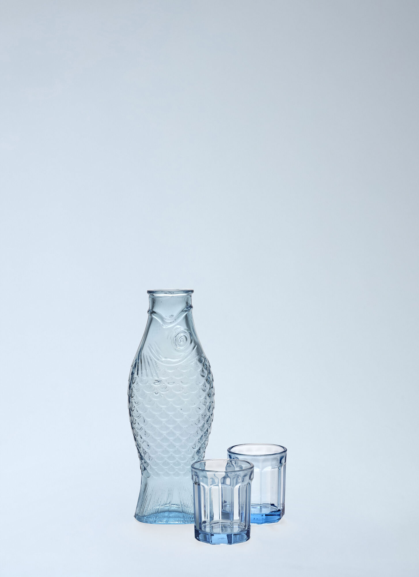  Serax Serax Fish Carafe And Glasses Set -  Glassware Blue One Size 