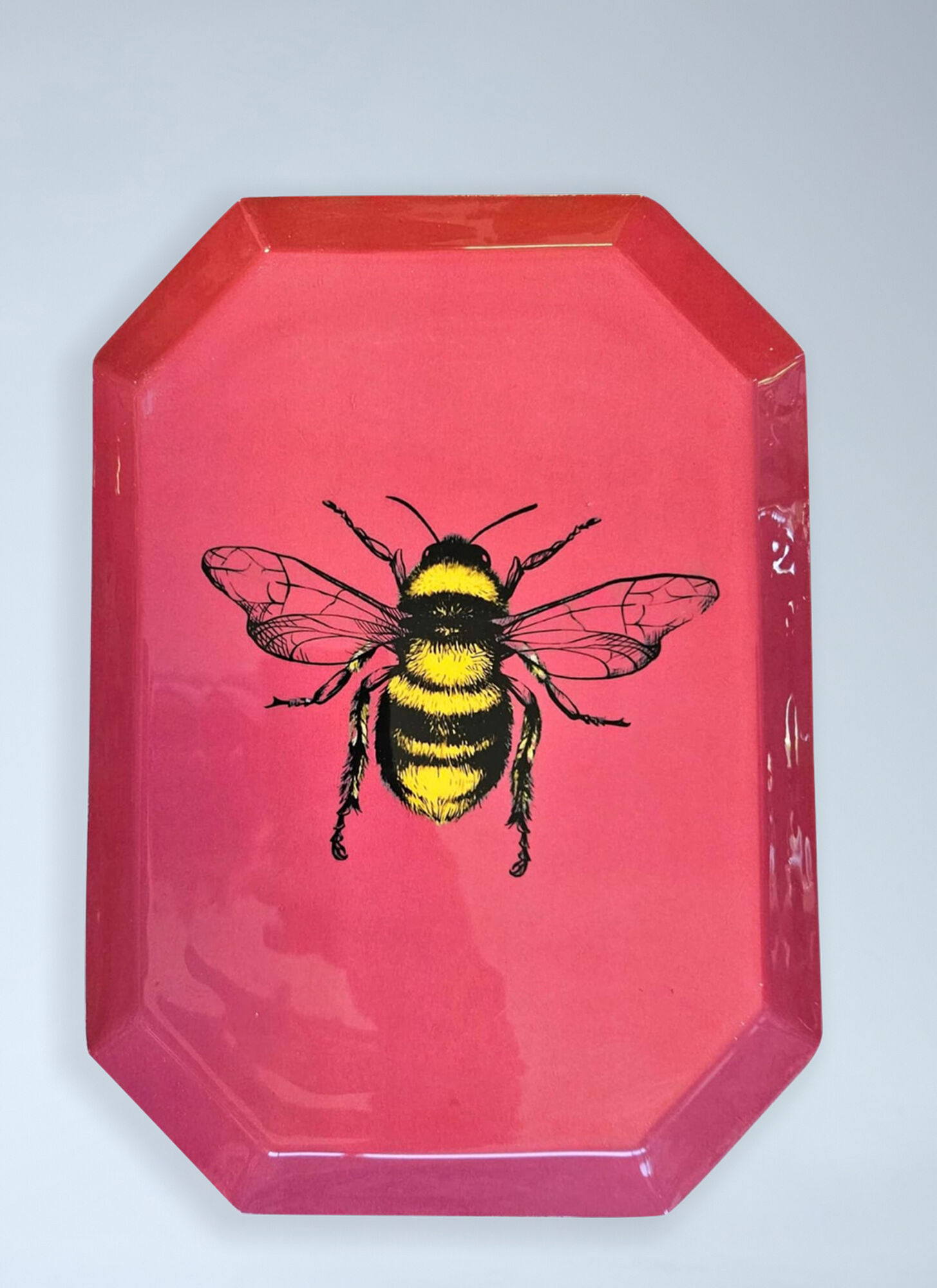 Les-Ottomans Decorative Bee Motif Tray - 厨房 Multicolour One Size