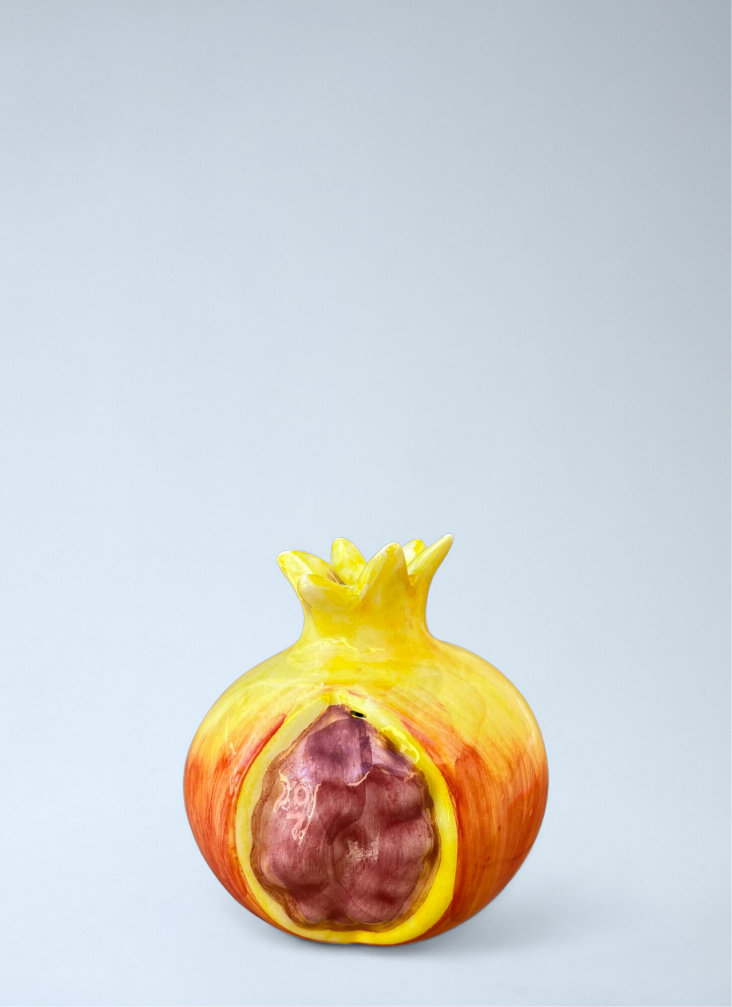 Les-Ottomans Unisex Multicolour Ceramic Pomegranate Sculpture - Decorative Objects One Size